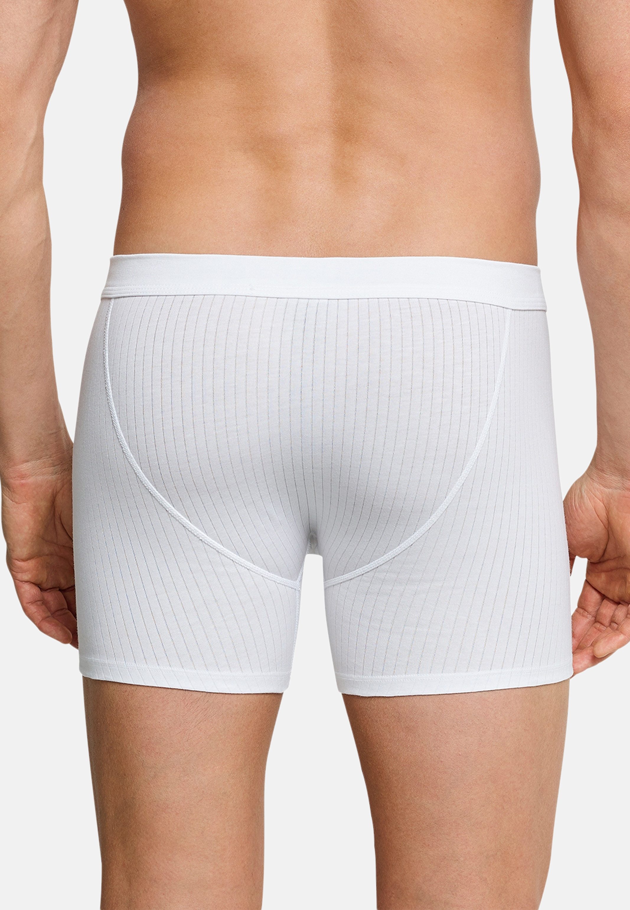 Schiesser Retro Boxer 4er Pack Cotton Essentials Authentic (Spar-Set, 4-St) Retro Short / Pant - Baumwolle - mit Eingriff