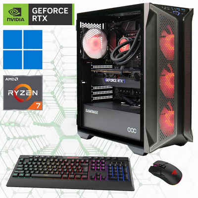 GAMEMAX Brufen C1 7273 Gaming-PC (AMD Ryzen 7 7700X, RTX 4080 Super, 32 GB RAM, 2000 GB SSD, Wasserkühlung, DDR5-RAM, PCIe SSD Gen4, Windows 11)
