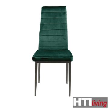 HTI-Living Esszimmerstuhl Stuhl Memphis Velvet Grün (Stück, 1 St), Esszimmerstuhl Samtbezug Metallgestell Vierfuß