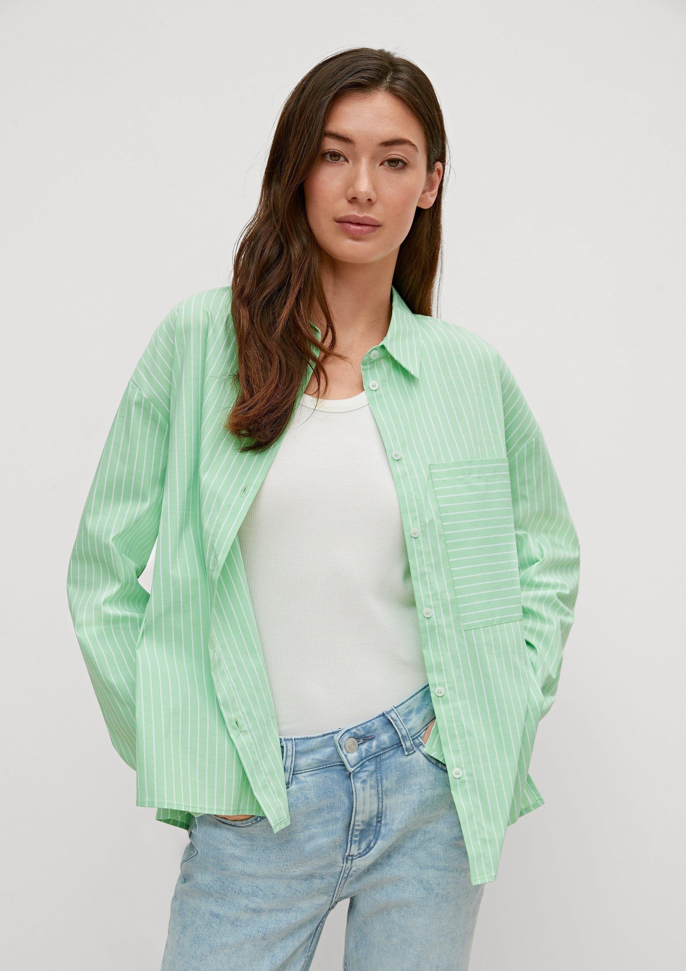 Langarmbluse Bluse mit Streifen