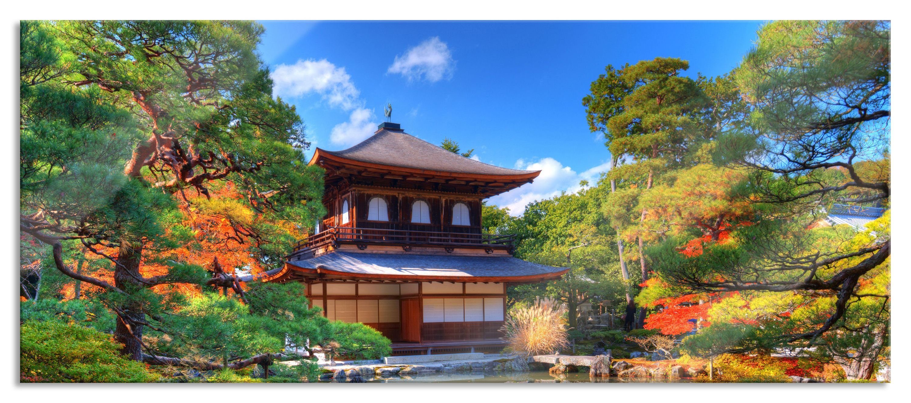 St), inkl. Abstandshalter in aus Kyoto, in Aufhängungen Echtglas, Ginkaku-ji-Tempel (1 Kyoto Pixxprint und Glasbild Ginkaku-ji-Tempel Glasbild