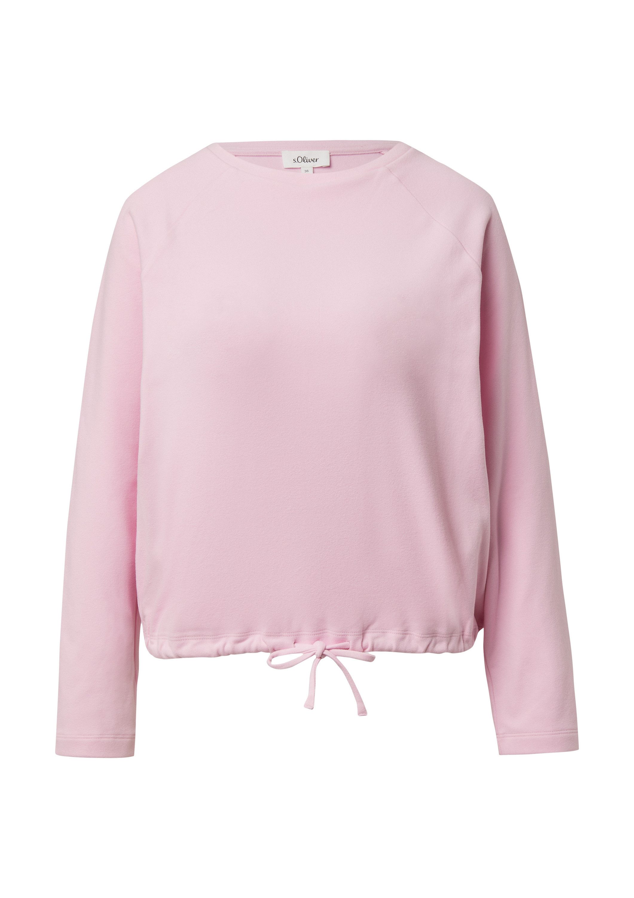 s.Oliver Sweatshirt Sweatshirt Weiches Sweatshirt mit Bindedetail