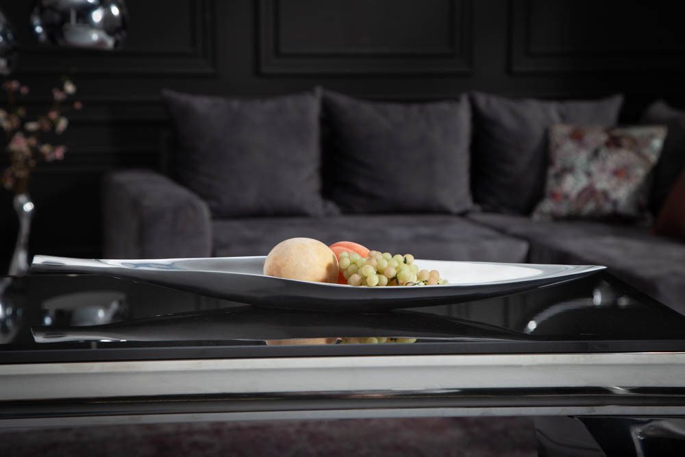 riess-ambiente Dekoschale SILVER LEAF 60cm silber, Wohnzimmer · Accessoires · Schlüssel · Handarbeit · Metall · Modern