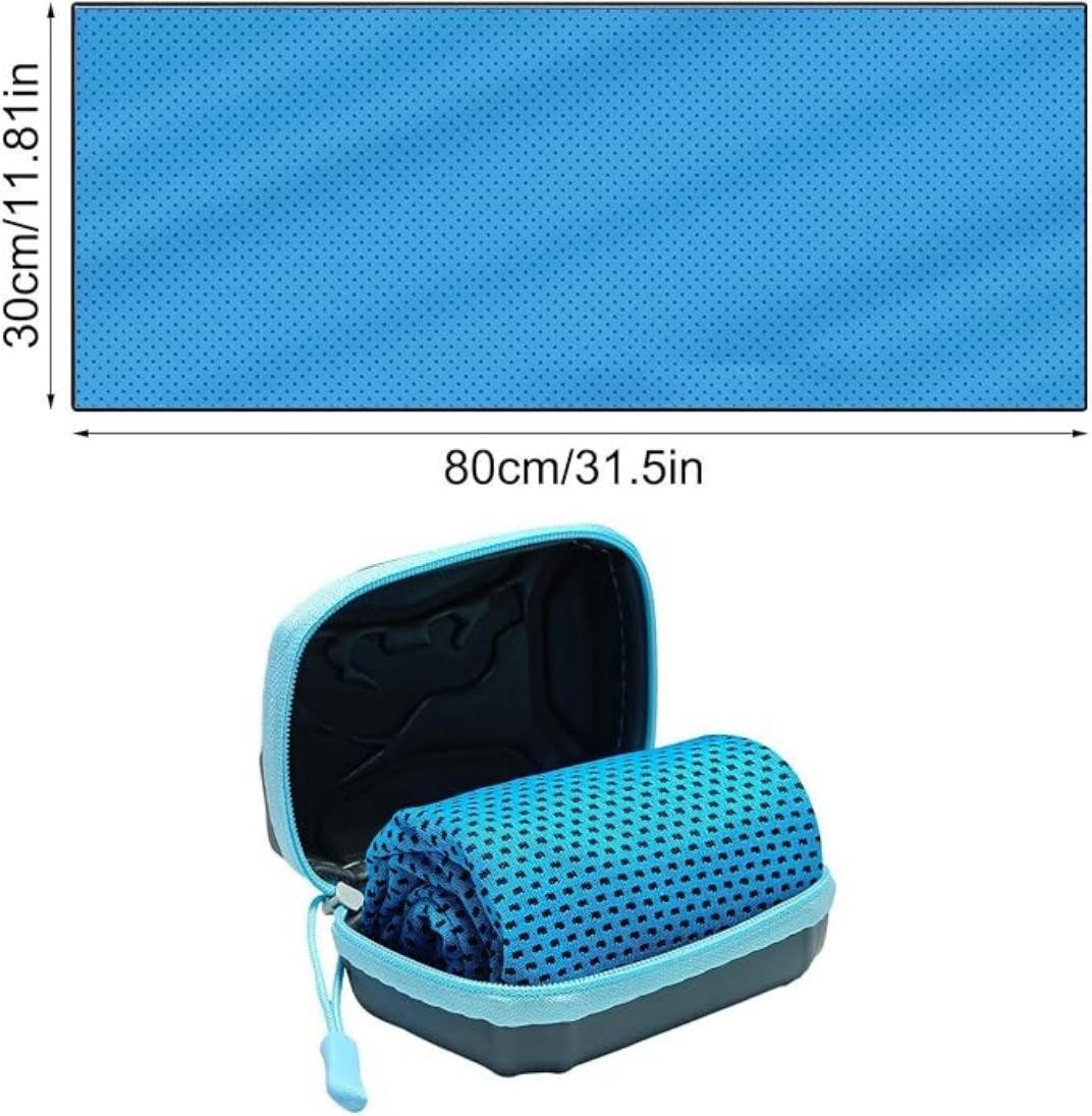 nsihing Sporthandtuch 2 Pack Kühltuch Mit Aufbewahrungsbox, 80x30cm Handtuch, (2-St)