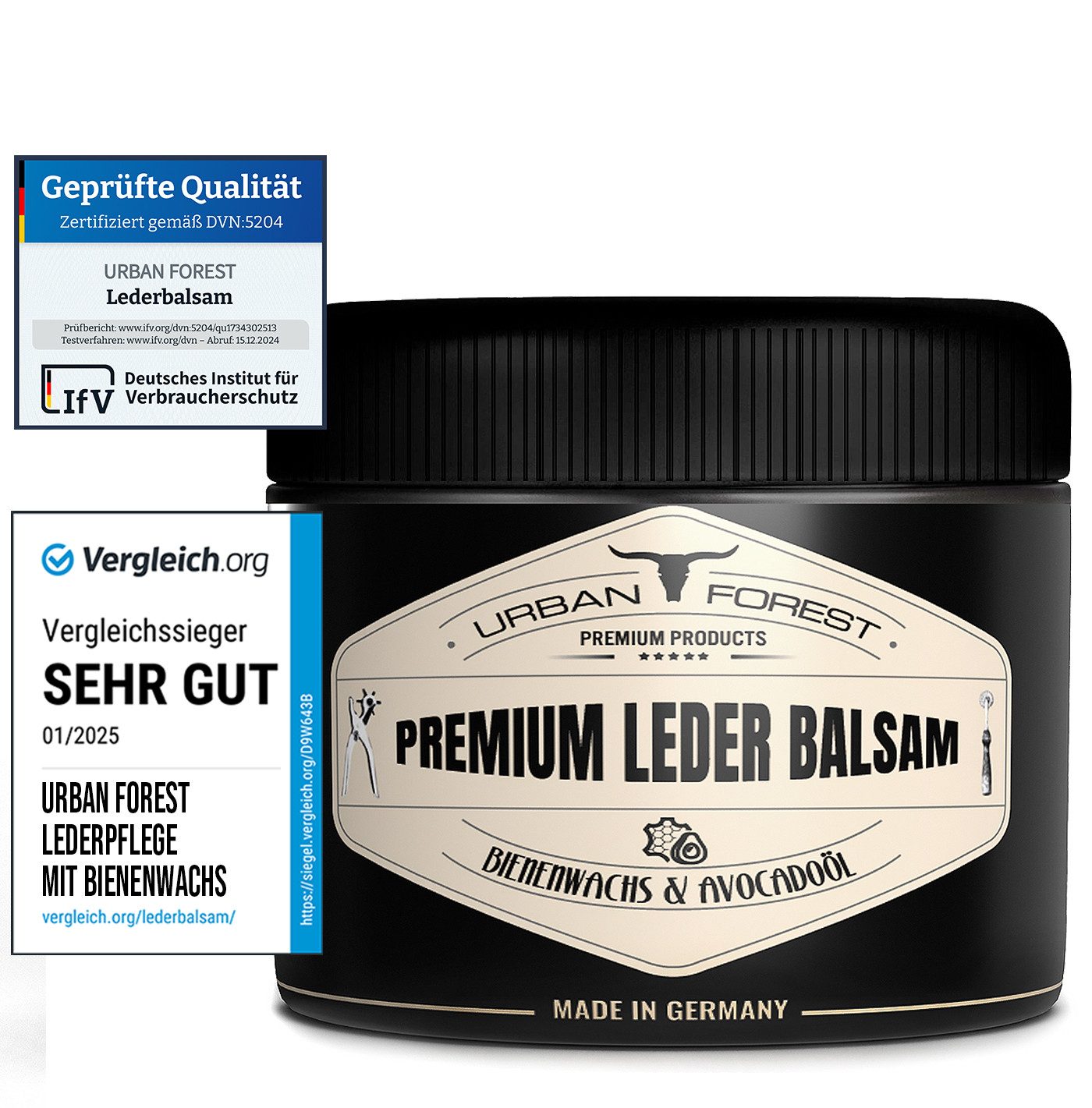 URBAN FOREST Lederpflege für Glattleder-Leder Balsam Lederpflege, 250ml