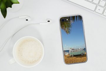 MuchoWow Handyhülle Strand - Bus - Surfen, Handyhülle Apple iPhone SE (2020), Smartphone-Bumper, Print, Handy