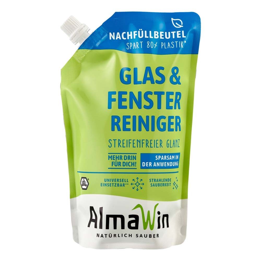 Almawin Glas & Fenster - Reiniger Nachfüllbeutel 500ml Glasreiniger