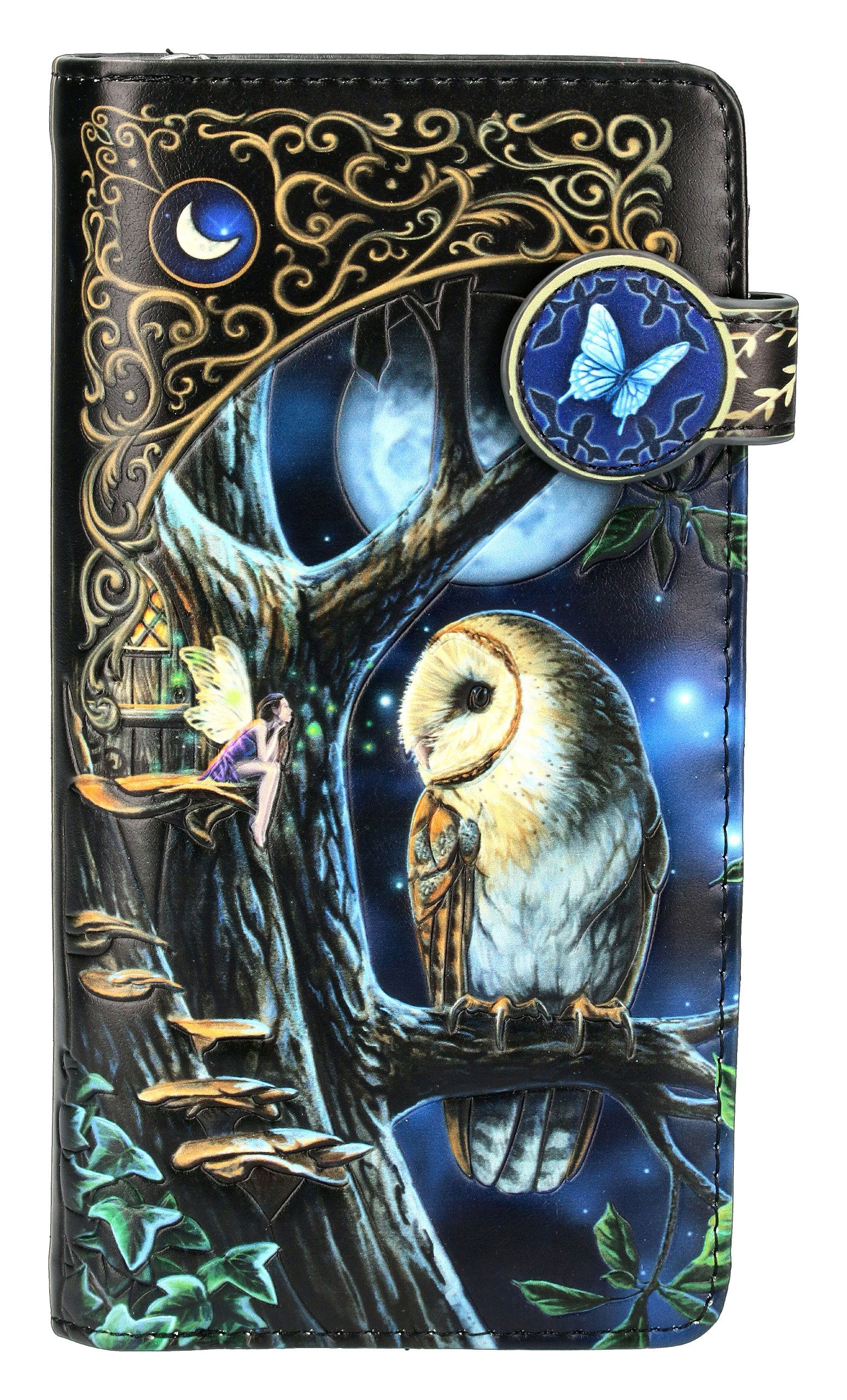 Figuren Shop GmbH Geldbörse Geldbeutel mit Eule - Fairy Tales - geprägt - Lisa Parker