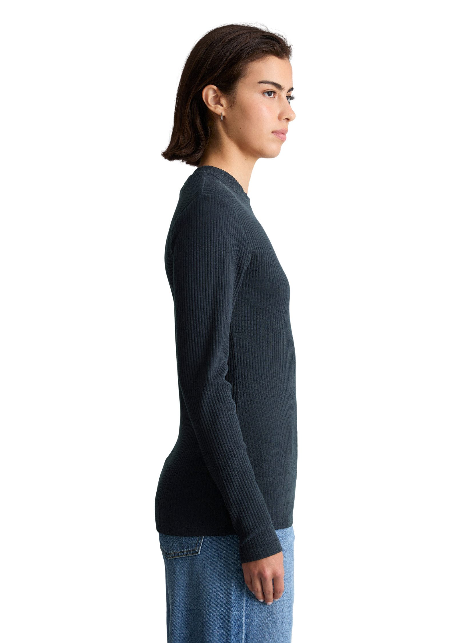 Marc O'Polo DENIM Langarmshirt aus Rippjersey