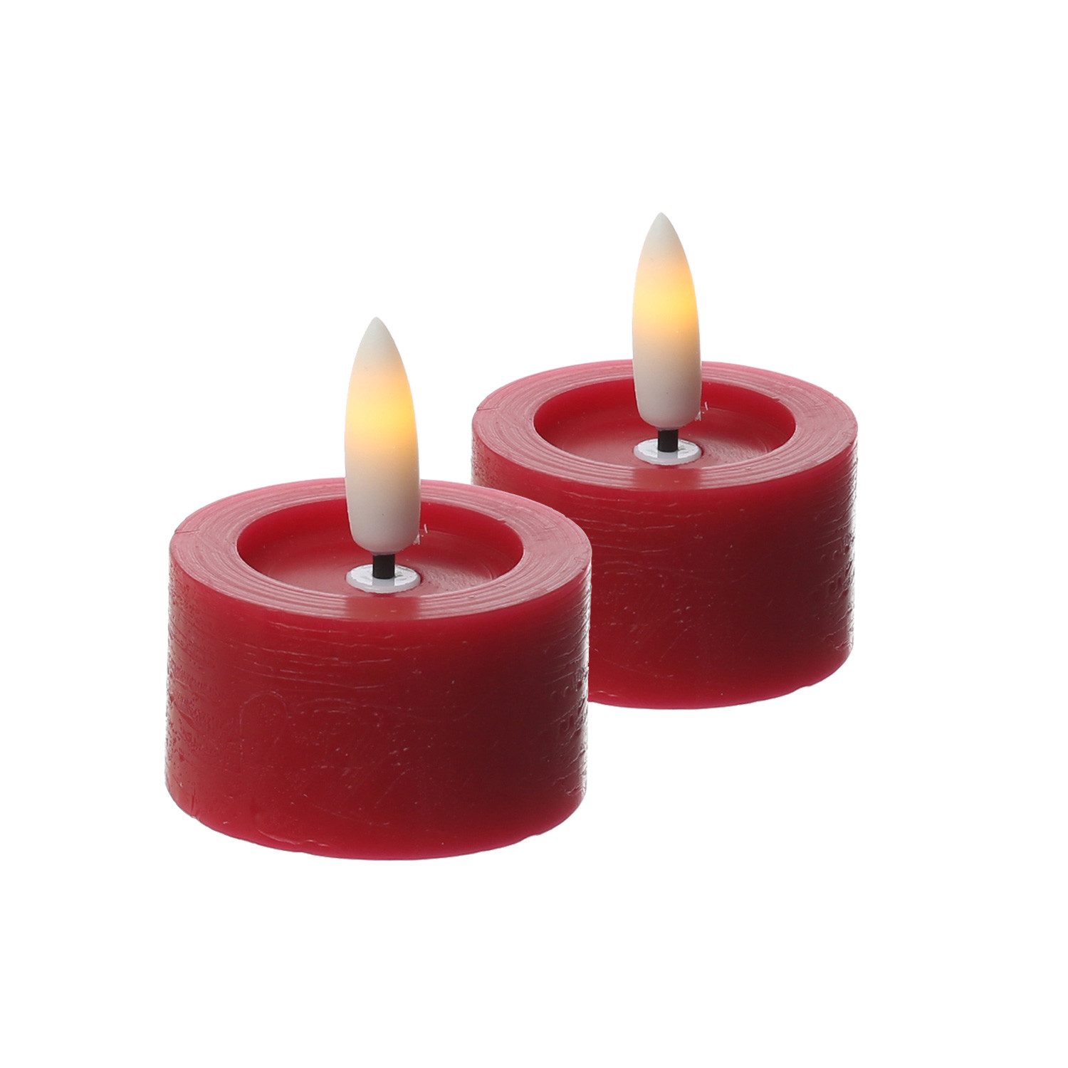 Adilina LED-Kerze LED Teelichter Lina Rustik Optik mit Batterien Echtwachs günstig online kaufen