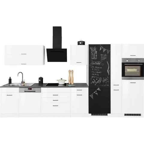 HELD MÖBEL Küchenzeile Trier, mit E-Geräten, Breite 390 cm