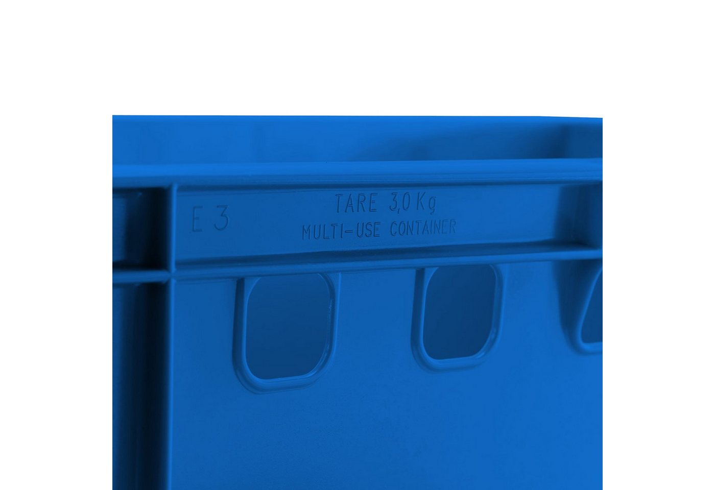 Thumbnail - BURI Transportbehälter Fleischkiste E3 blau Lagerkiste Eurobox lebensmittelecht stapelbar, (1-St)