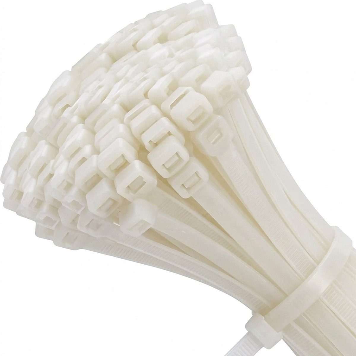 MK24 Handelshaus Kabelbinder Nylon PA6.6, 80 x 2,5 mm, natur/weiß (100-St)
