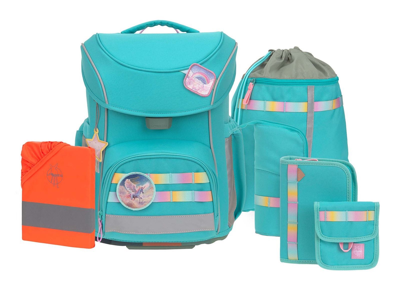 LÄSSIG Schulranzen School Set Slim 7-teilig (Set, 6-tlg)