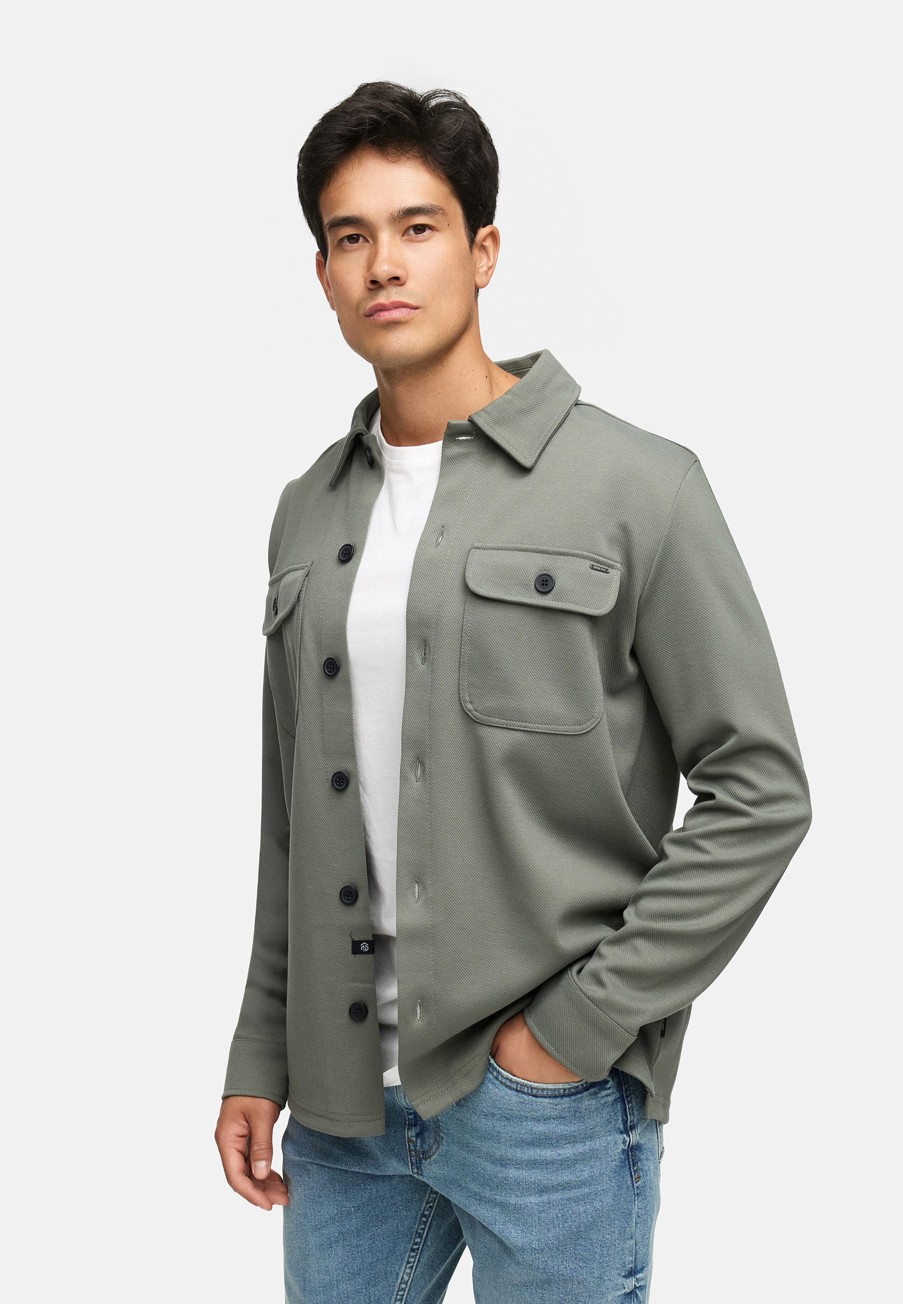 Indicode Langarmhemd INNello Elegantes Overshirt mit günstig online kaufen