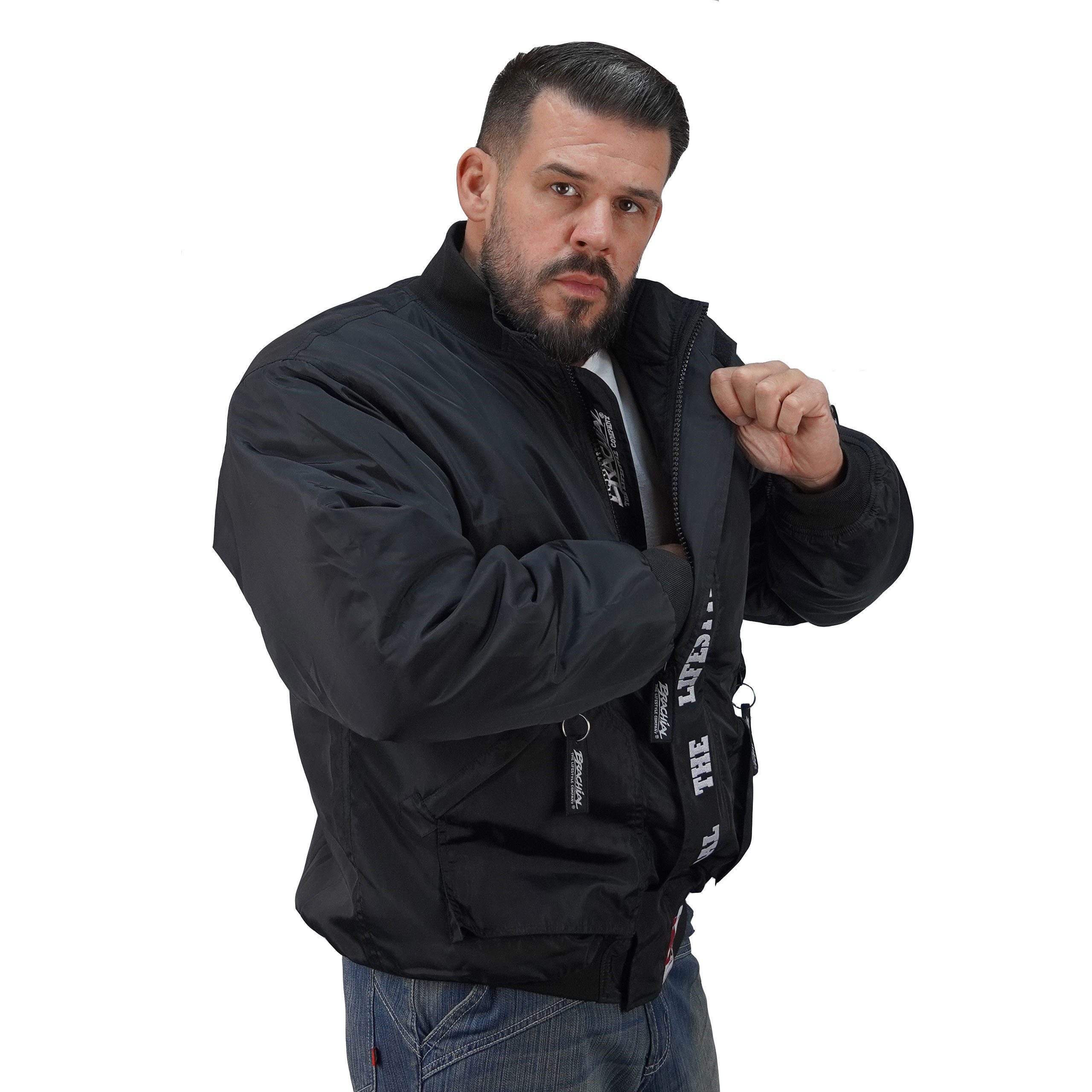 BRACHIAL THE LIFESTYLE COMPANY Bomberjacke Brachial Fliegerjacke "City" schwarz