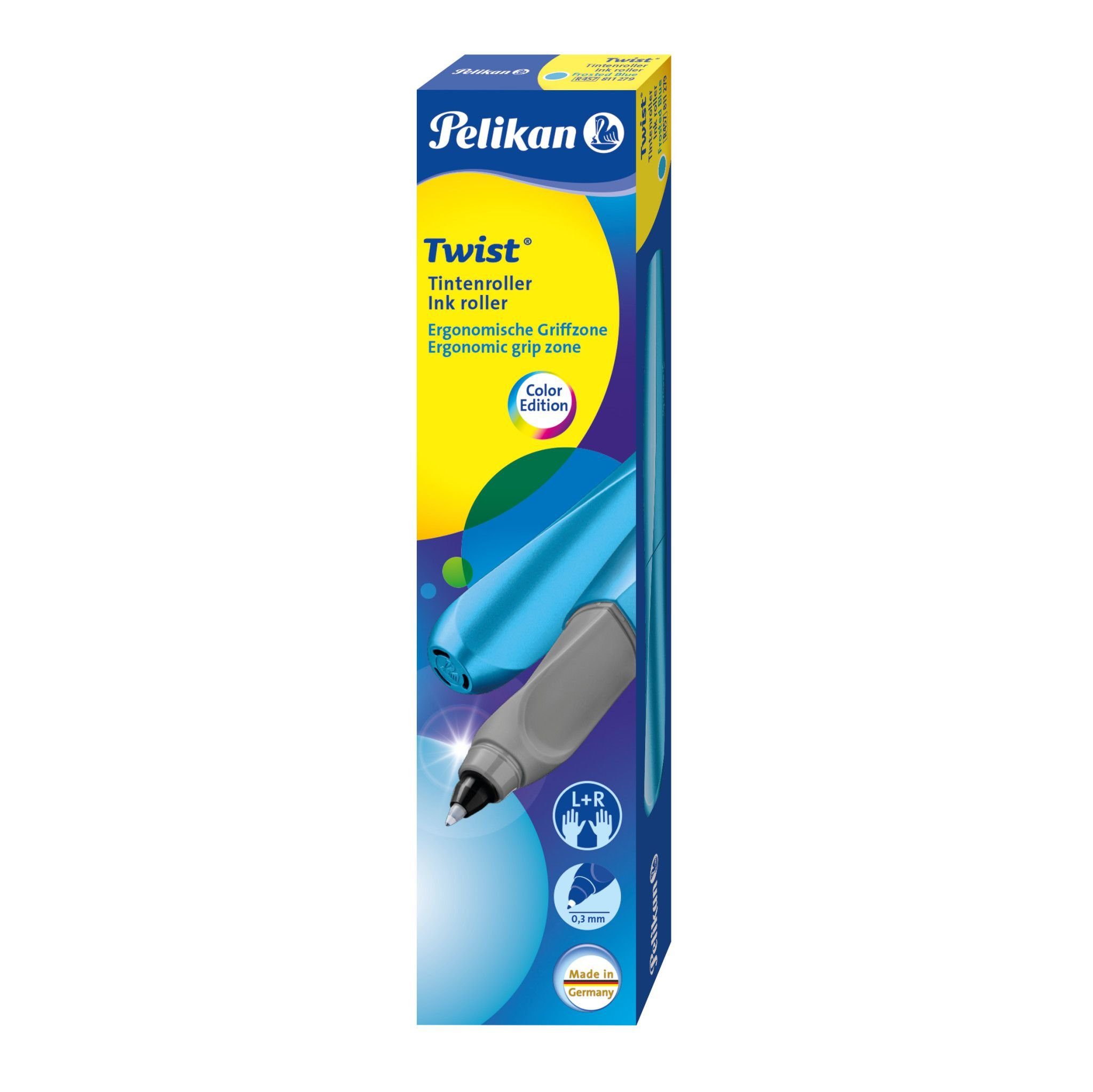 Pelikan Tintenroller Pelikan Tintenroller Twist R457 Frosted Blue +2P Faltschachtel