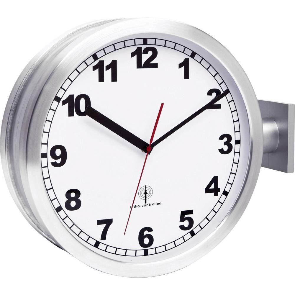 EUROTIME Wanduhr Funk-Bahnhofsuhr doppelseitig günstig online kaufen