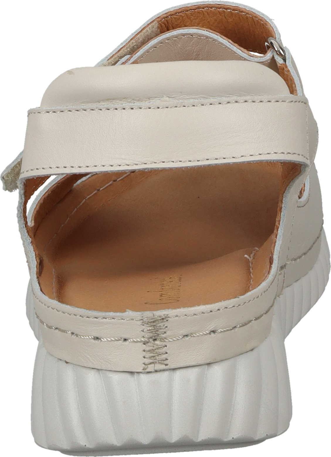 Comfortabel echtem Sandalette aus Sandaletten Leder beige