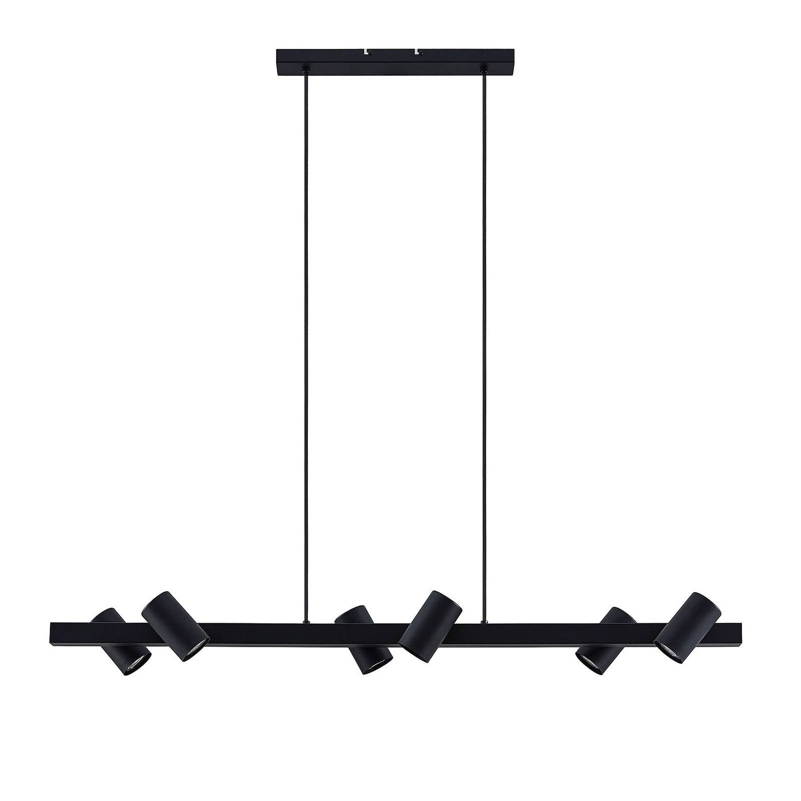 Lindby Hängeleuchte Savoli, Metall, Schwarz IP20, 6 x 35 W