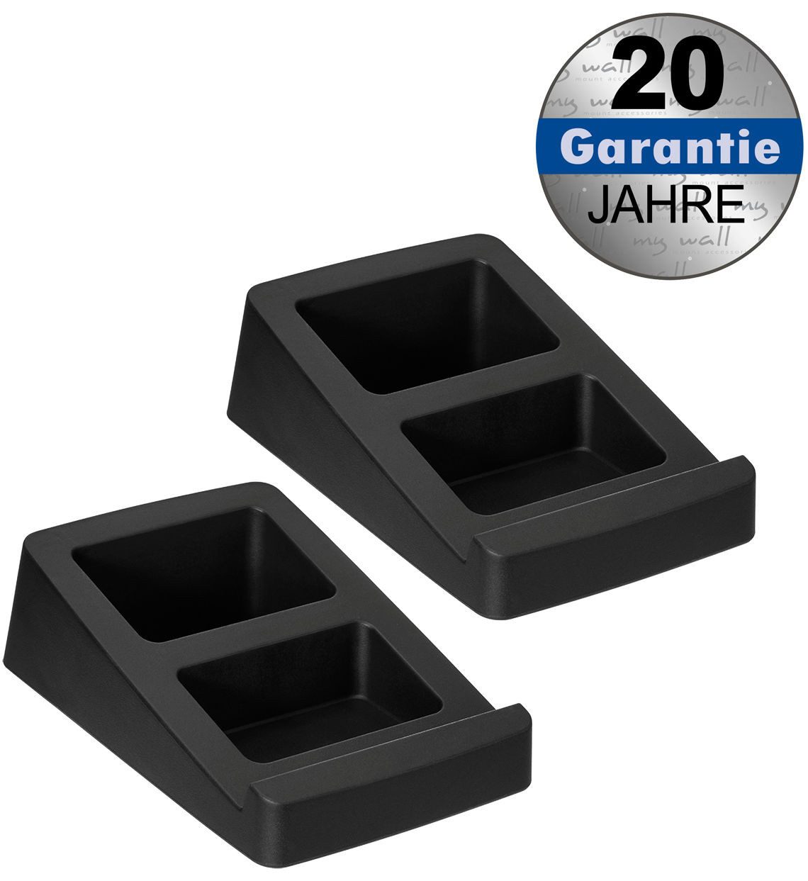 my wall Lautsprecherständer HS 32-1L Lautsprecher-Tischständer Paar mit 15° Neigung, (Paar, 2-tlg., Schwingungsdämpfendes TPR-Material)