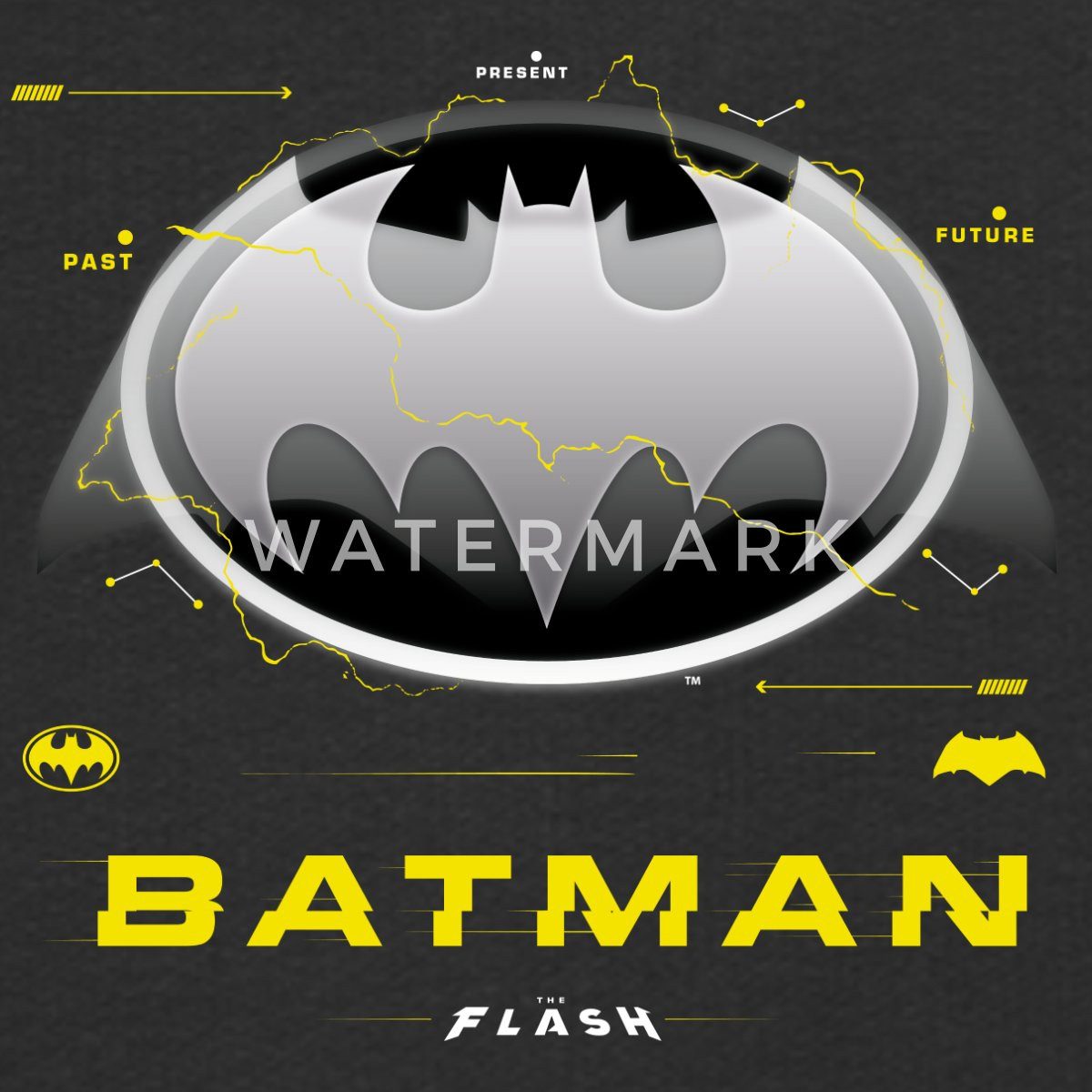 Spreadshirt Hoodie The Flash Klassisches Batman Logo In Grau Kinder Premium Hoodie (1-tlg)