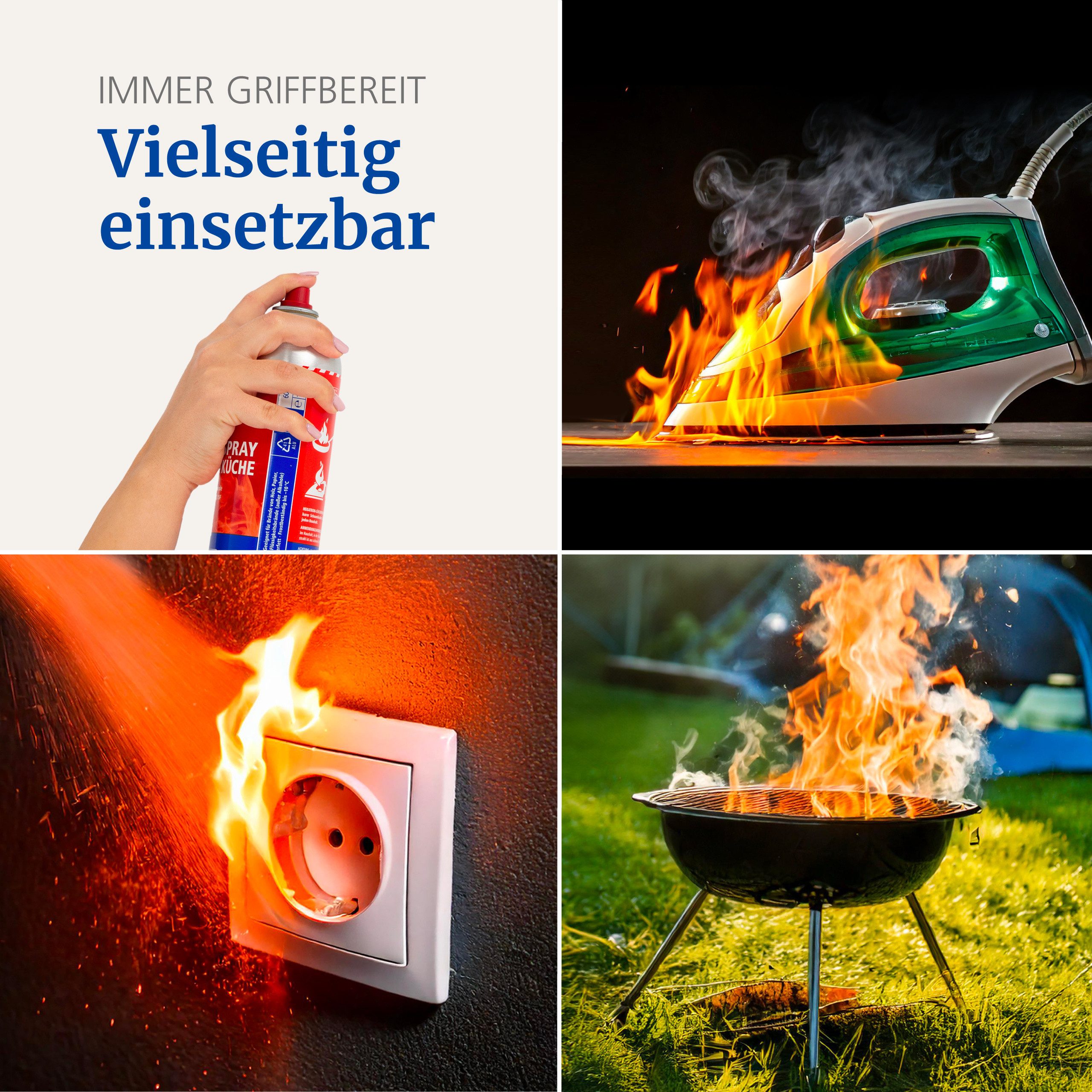 Hekatron Feuerlöschspray Hekatron Feuerlöschspray, 600 Ml, Löschschaum, (1-St)
