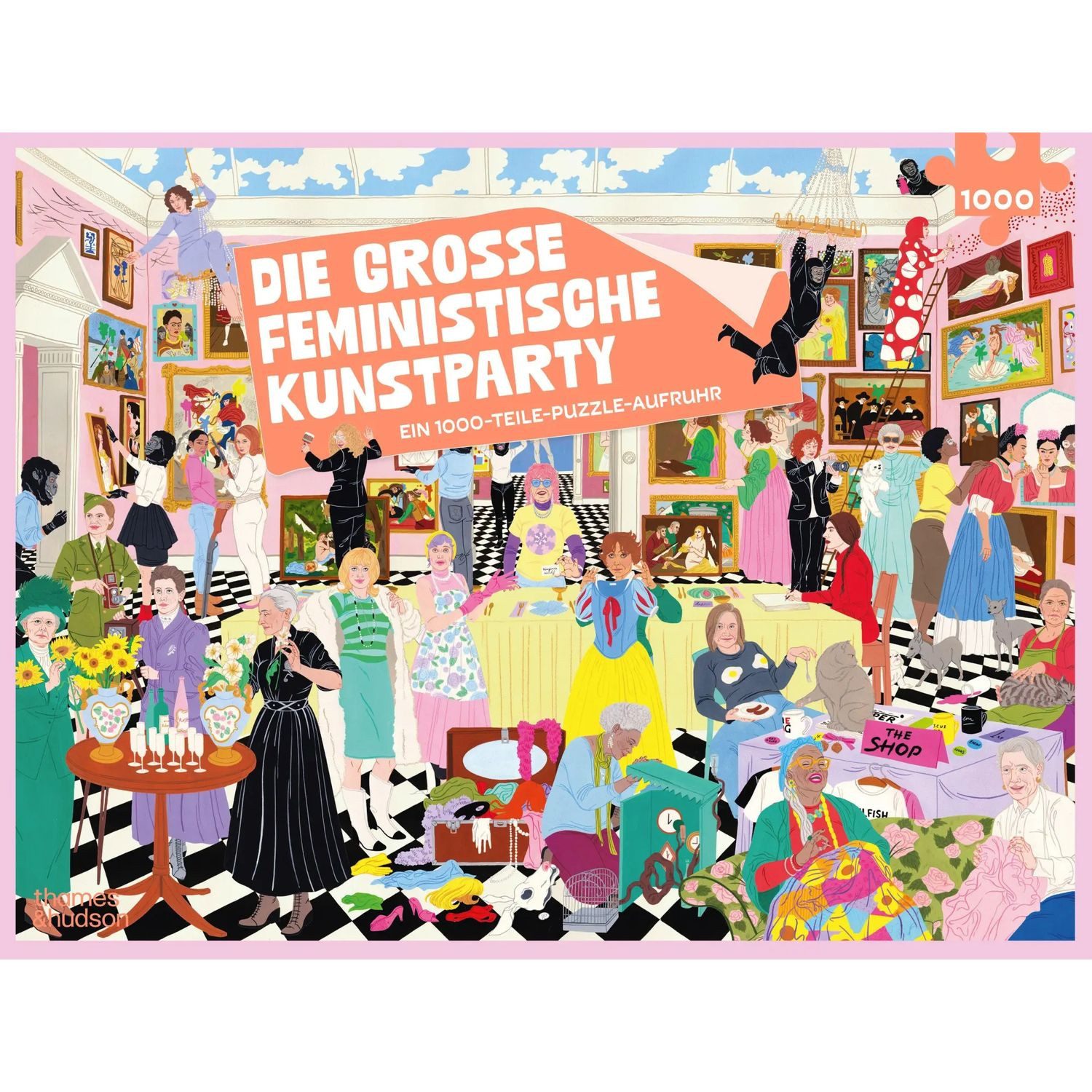 Laurence King Puzzle Die große feministische Kunstparty, 1000 Puzzleteile