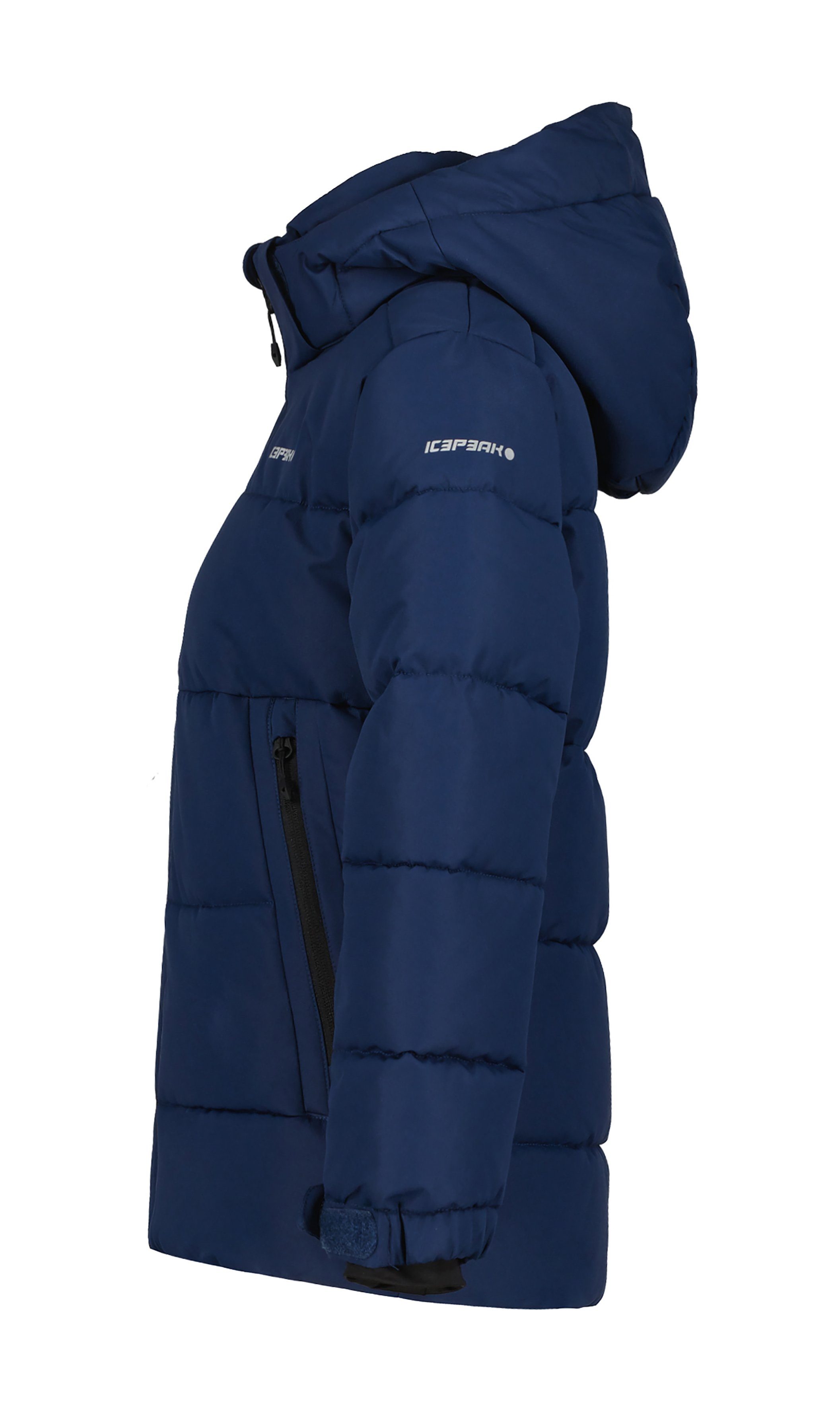 Icepeak Skijacke K an SKIJACKE für LOUIN mit Innentasche der DARK Kopfhörerkabel Öffnung BLUE