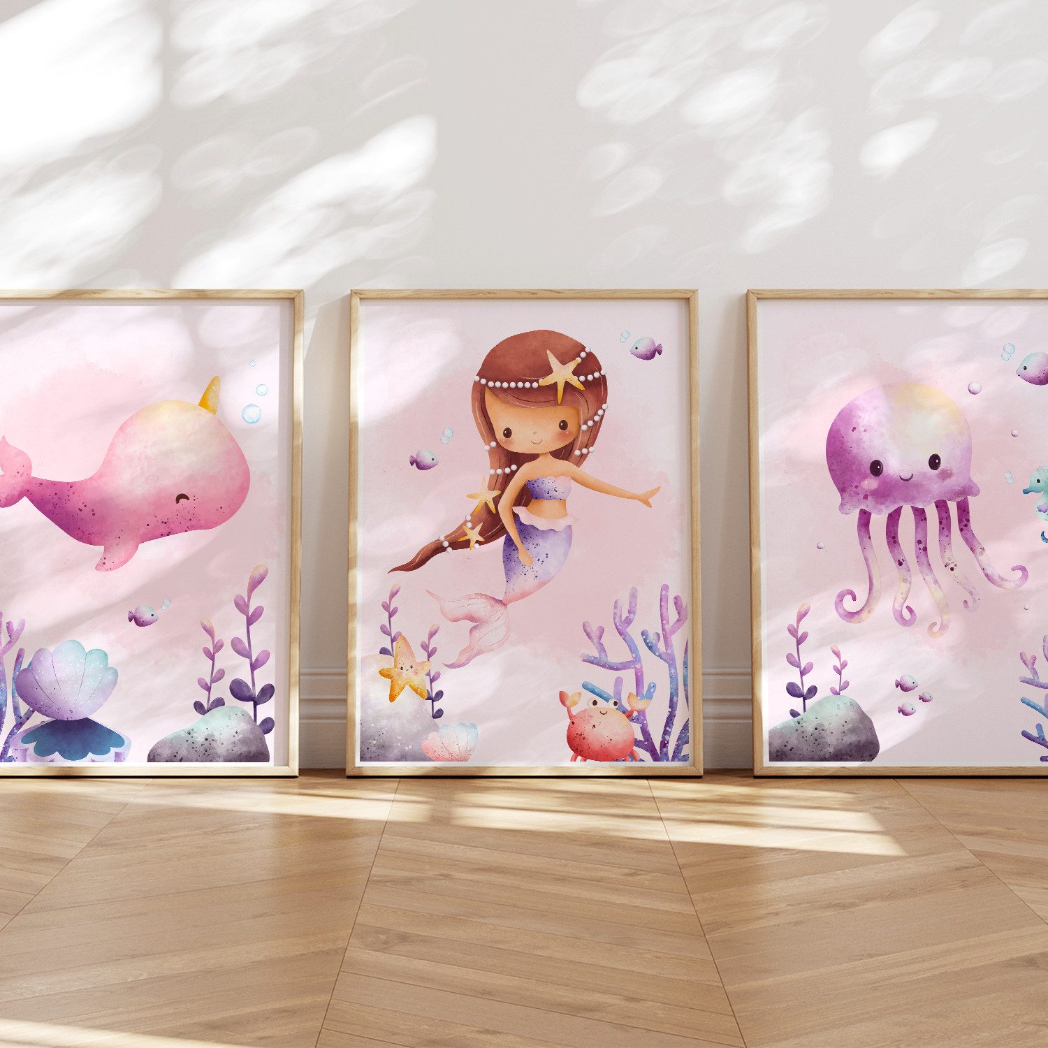 MeinBaby123® Poster Süße Meerjungfrau Kinderzimmer, Meerjungfrau, günstig online kaufen