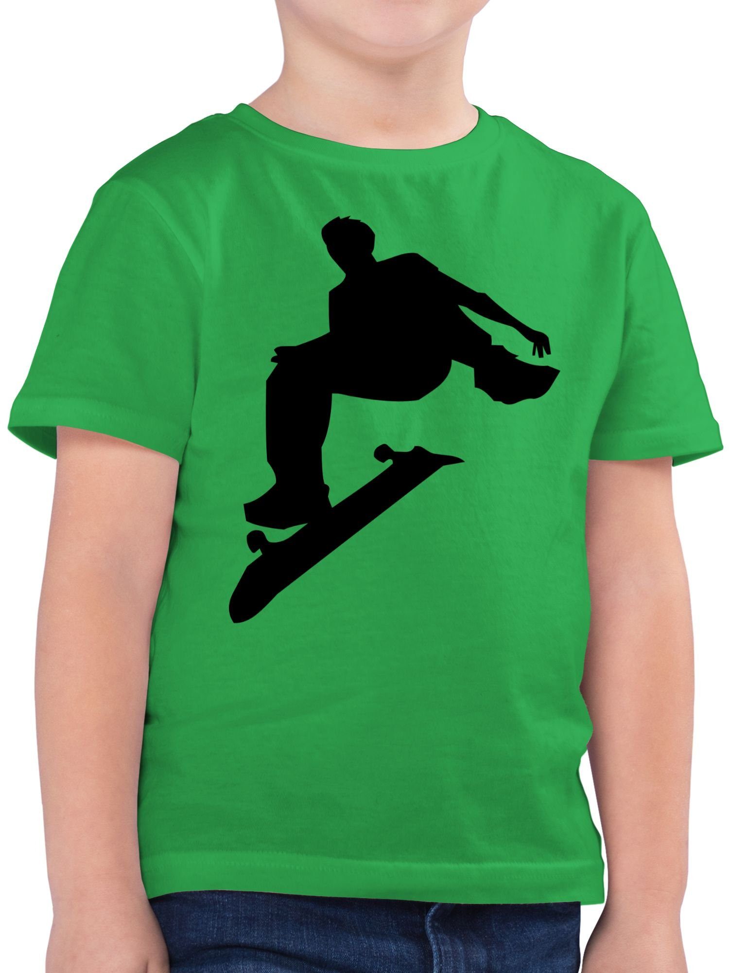 T-Shirt Kleidung Grün 1 Skater Sport Shirtracer Kinder