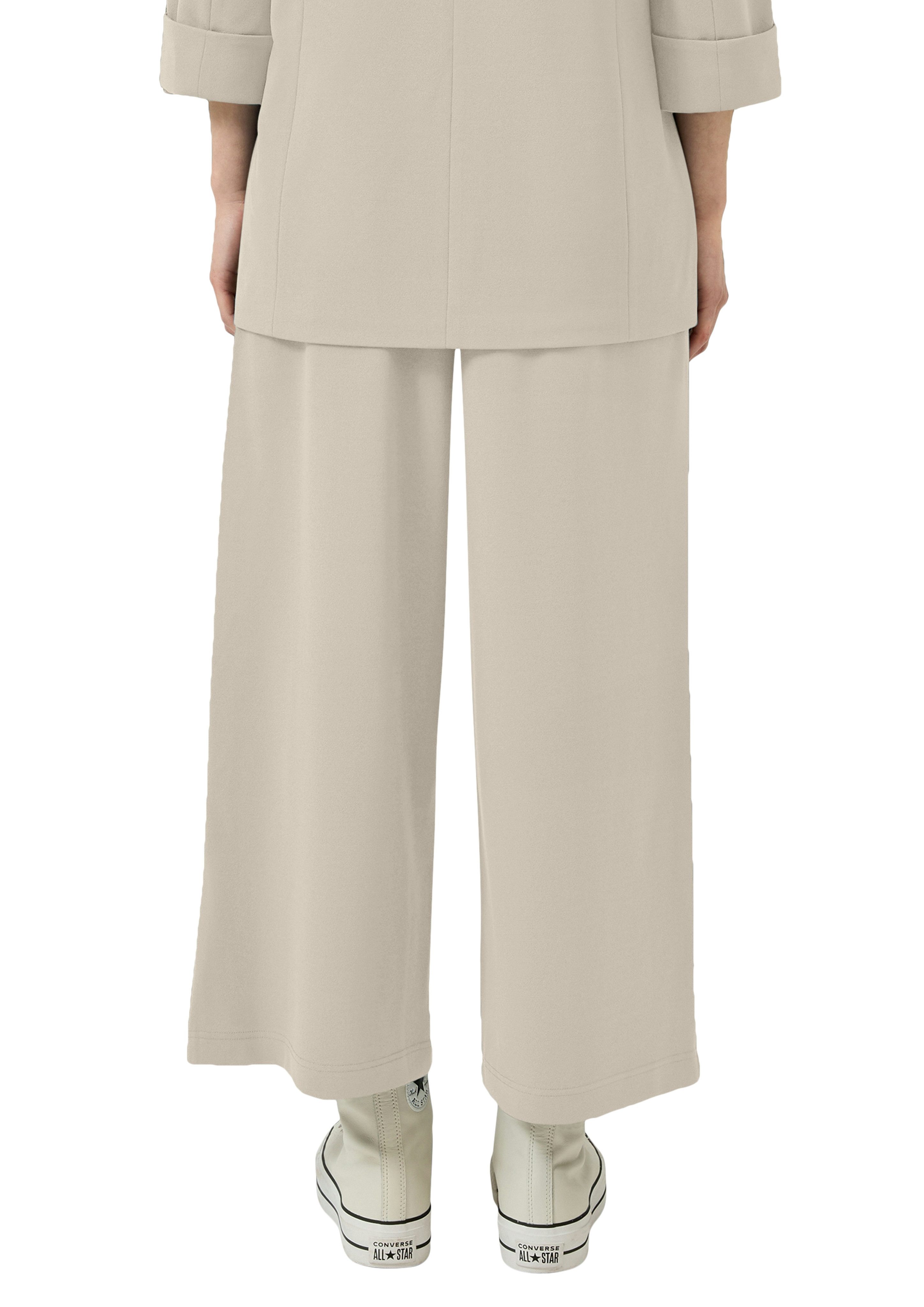 QS Culotte Sommerhose mit Knopf-Design am Gummibund