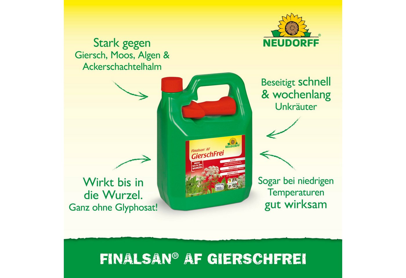 Thumbnail - Neudorff Unkrautbekämpfungsmittel Finalsan AF GierschFrei 3 Liter für 100 m², 3000 ml, schonend für Haustiere, Unkraut e...