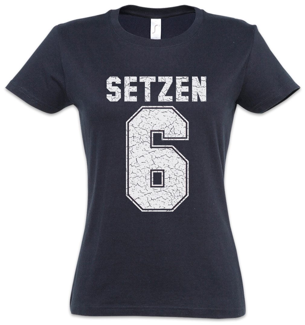 Print-Shirt Setzen 6 Damen T-Shirt Note Schulnote Schule Schüler Lehrer Abschluss
