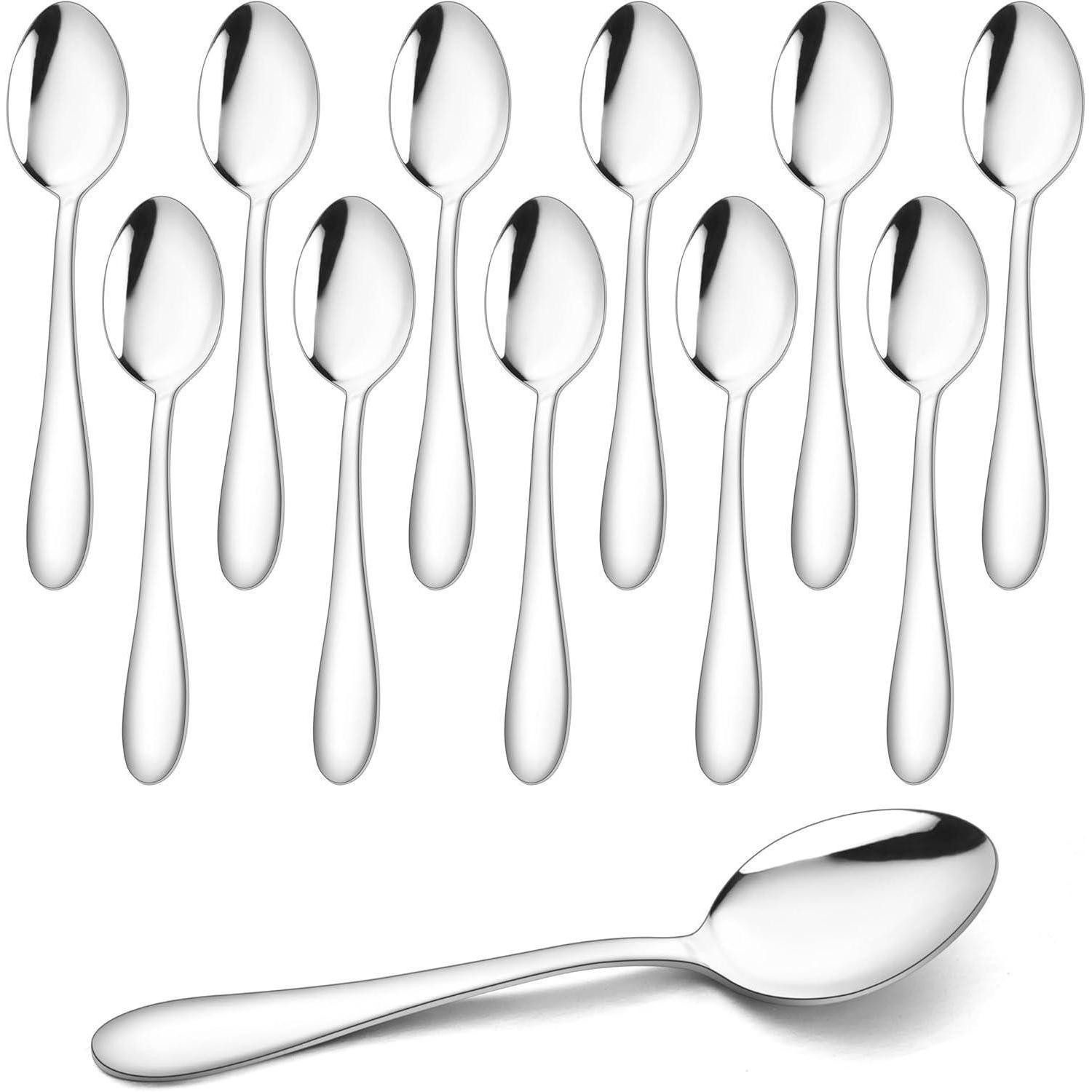 LuxusKollektion Kaffeelöffel Kaffeelöffel Teelöffel Set klein Edelstahl 12 Stück Klassischer Griff