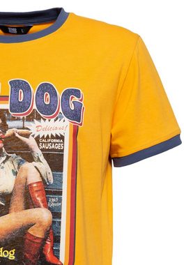 KingKerosin Print-Shirt Hot Dog (1-tlg) Retro Frontprint