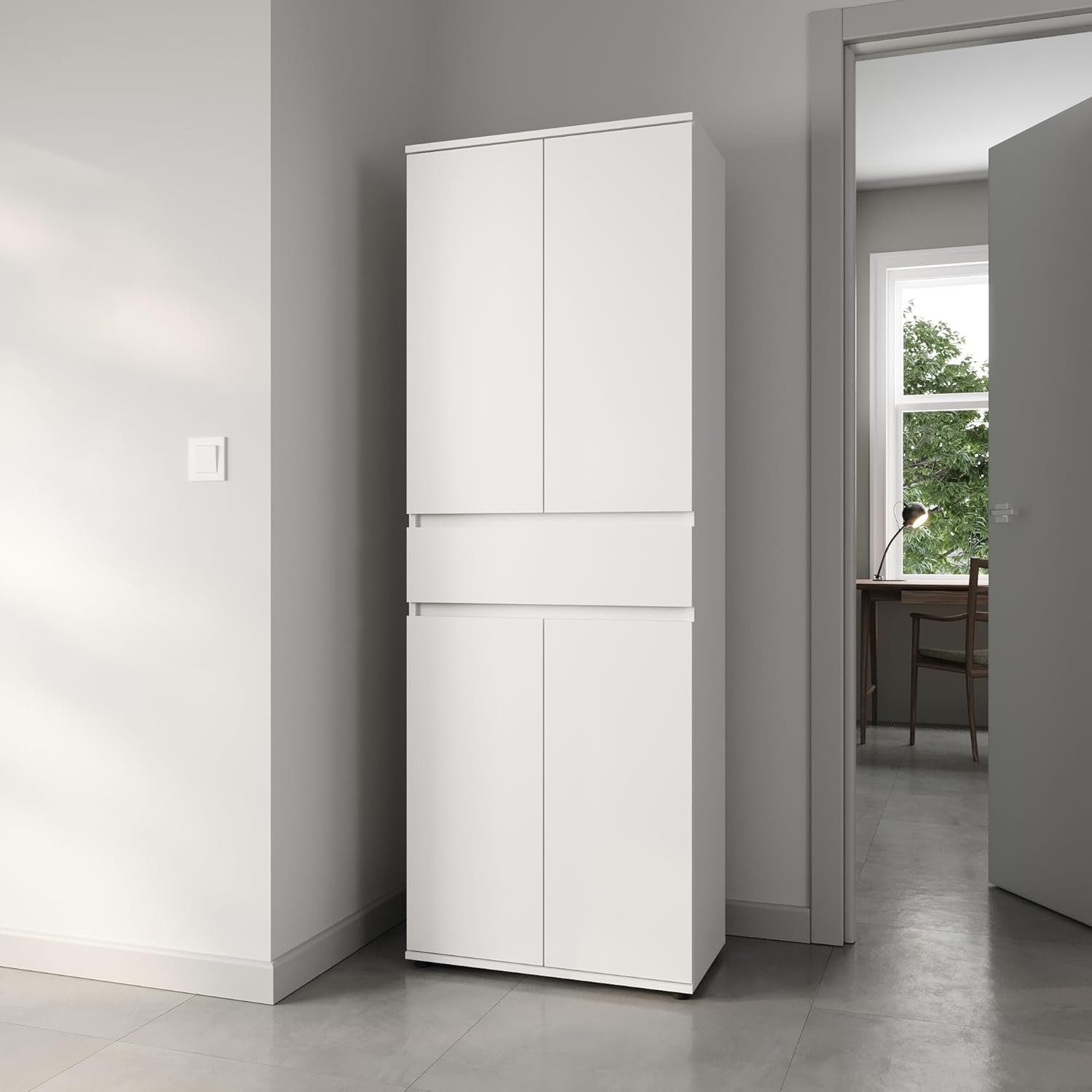 Home Collective Mehrzweckschrank Schrank 60 cm breit mit 4 Türen & Schublad günstig online kaufen