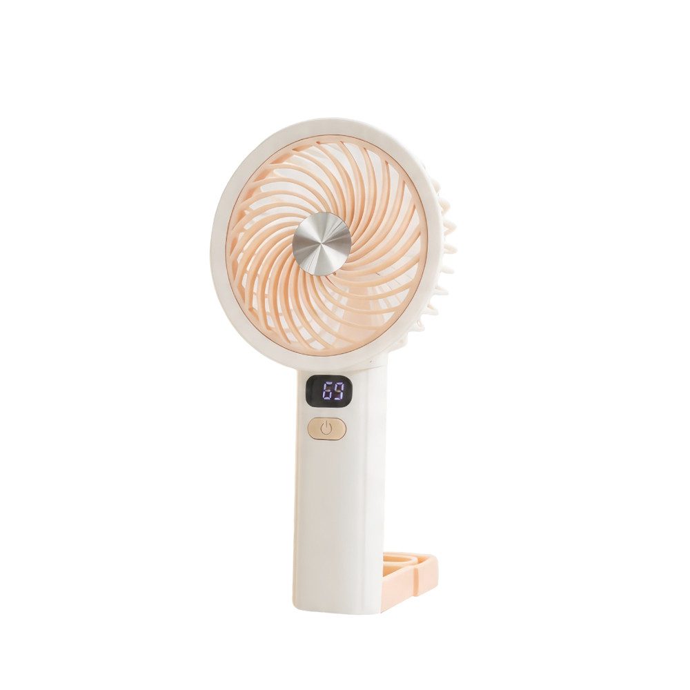 nsihing Handventilator Mini Ventilator Handventilator Akku Aufladbar, 5 Stufen einstellbar, mit LED-Display, leiser Taschenventilator für Reise, Outdoor, Büro