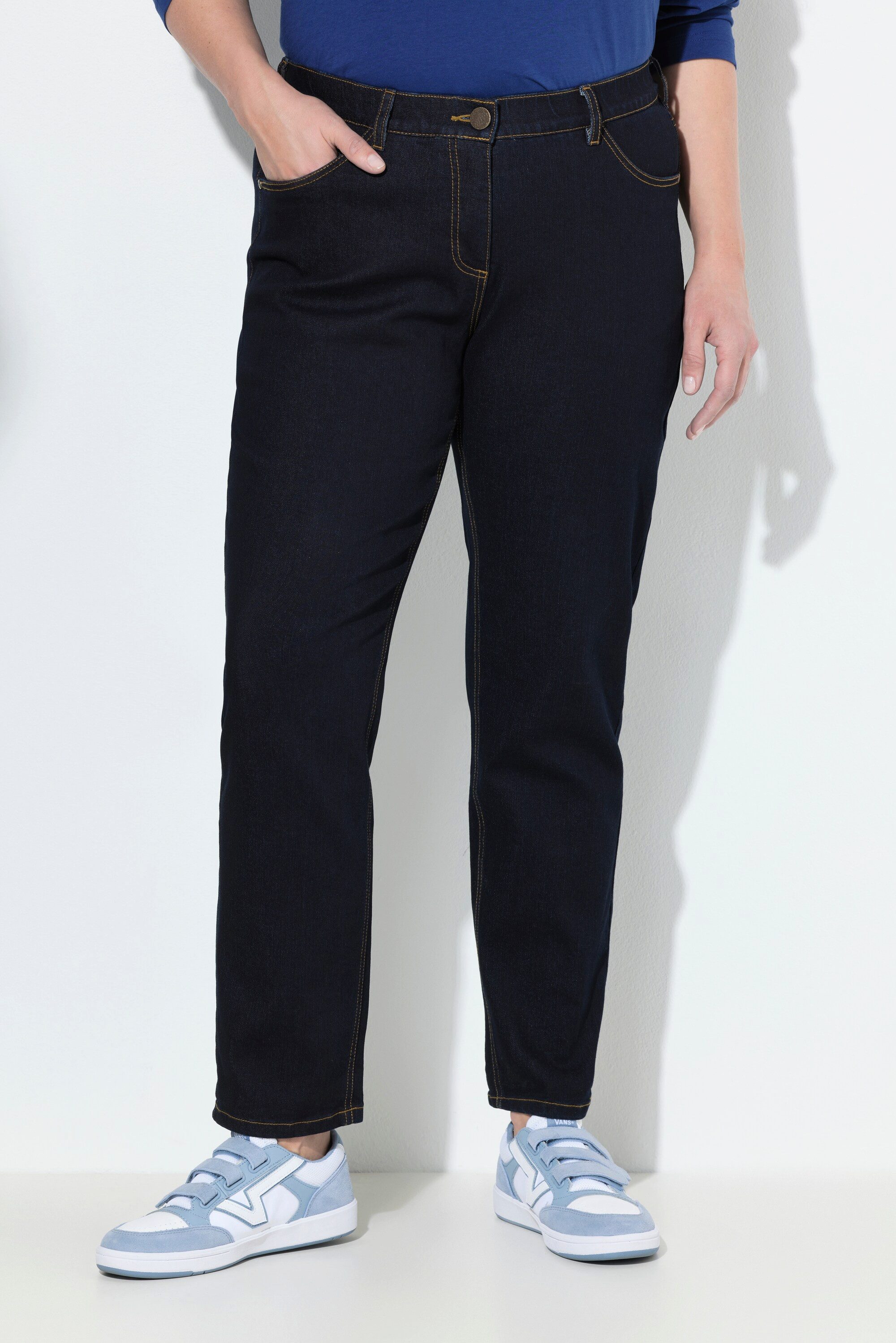 Ulla Popken Regular-fit-Jeans Boyfriend-Jeans 5-Pocket-Schnitt Komfortbund günstig online kaufen