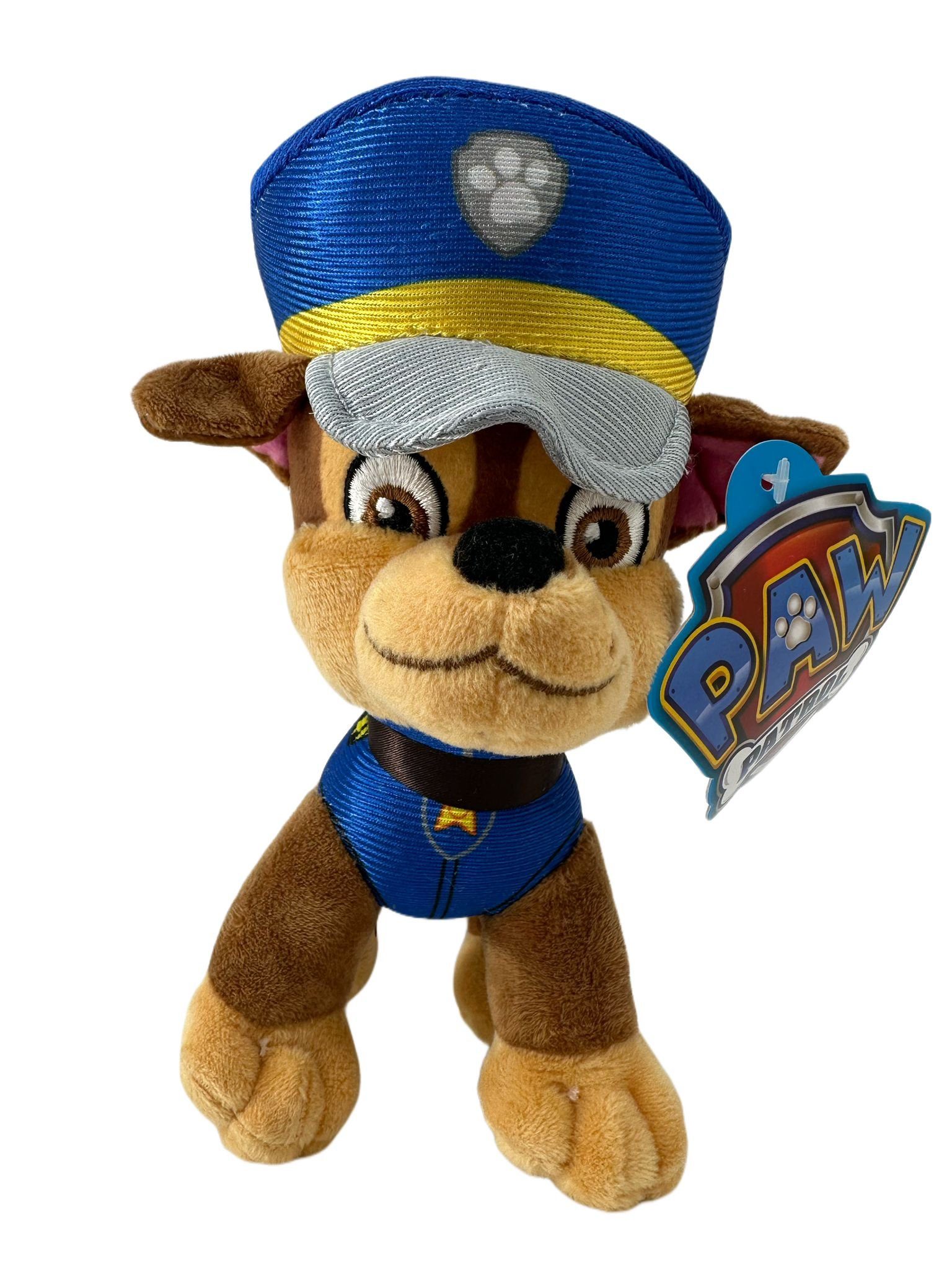 soma Kuscheltier Paw Patrol Kuscheltier Paw Patrol Plüschtier 20cm Chase blau (1-St), Super weicher Plüsch Stofftier Kuscheltier für Kinder zum spielen