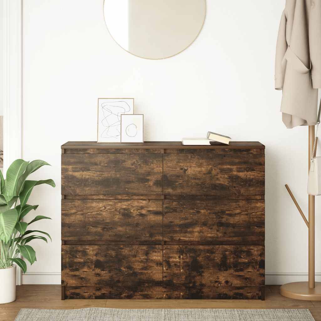 vidaXL Sideboard Sideboard Räuchereiche 100x35x76 cm günstig online kaufen