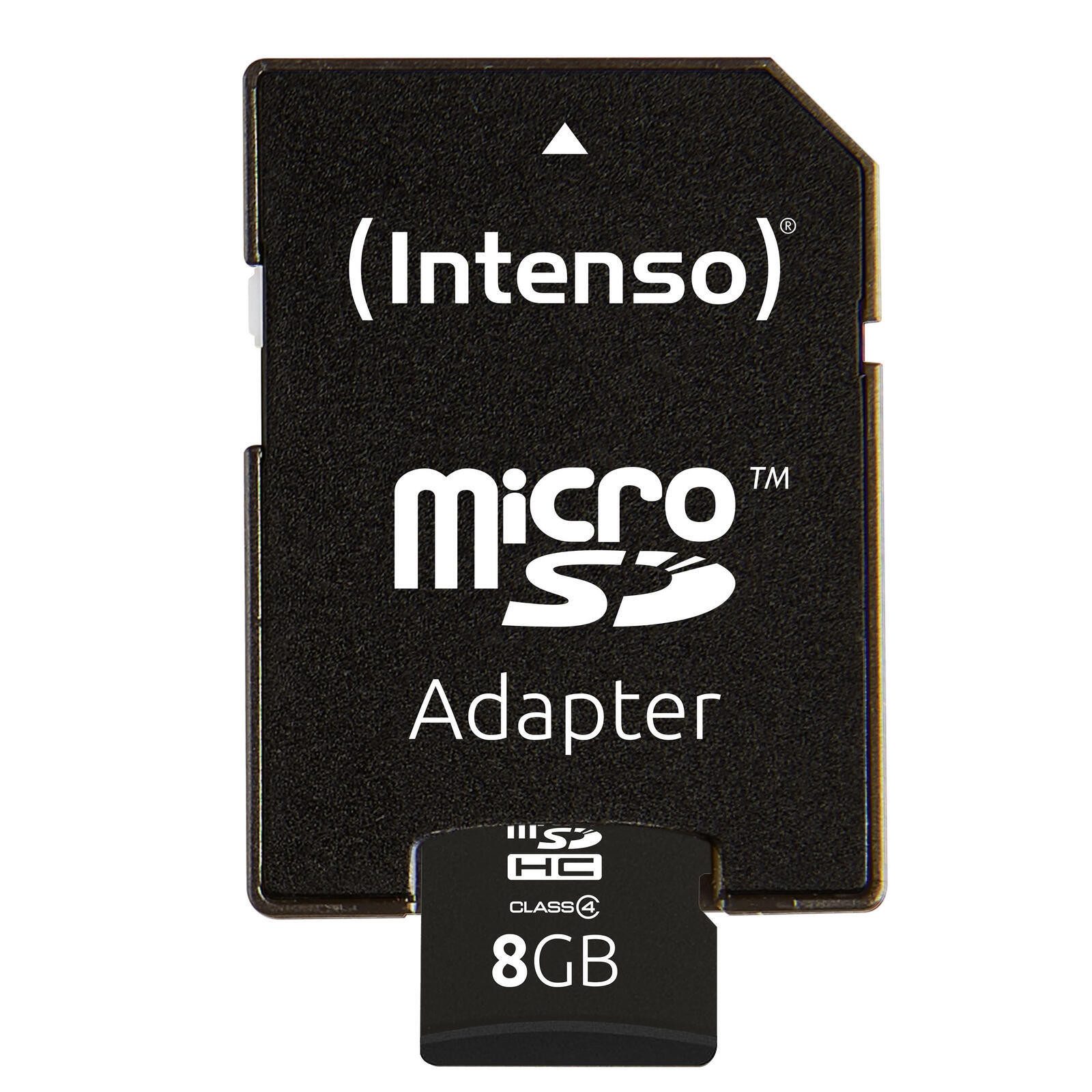 Intenso Intenso Speicherkarte microSDHC Card 8GB Cl4 Speicherkarte