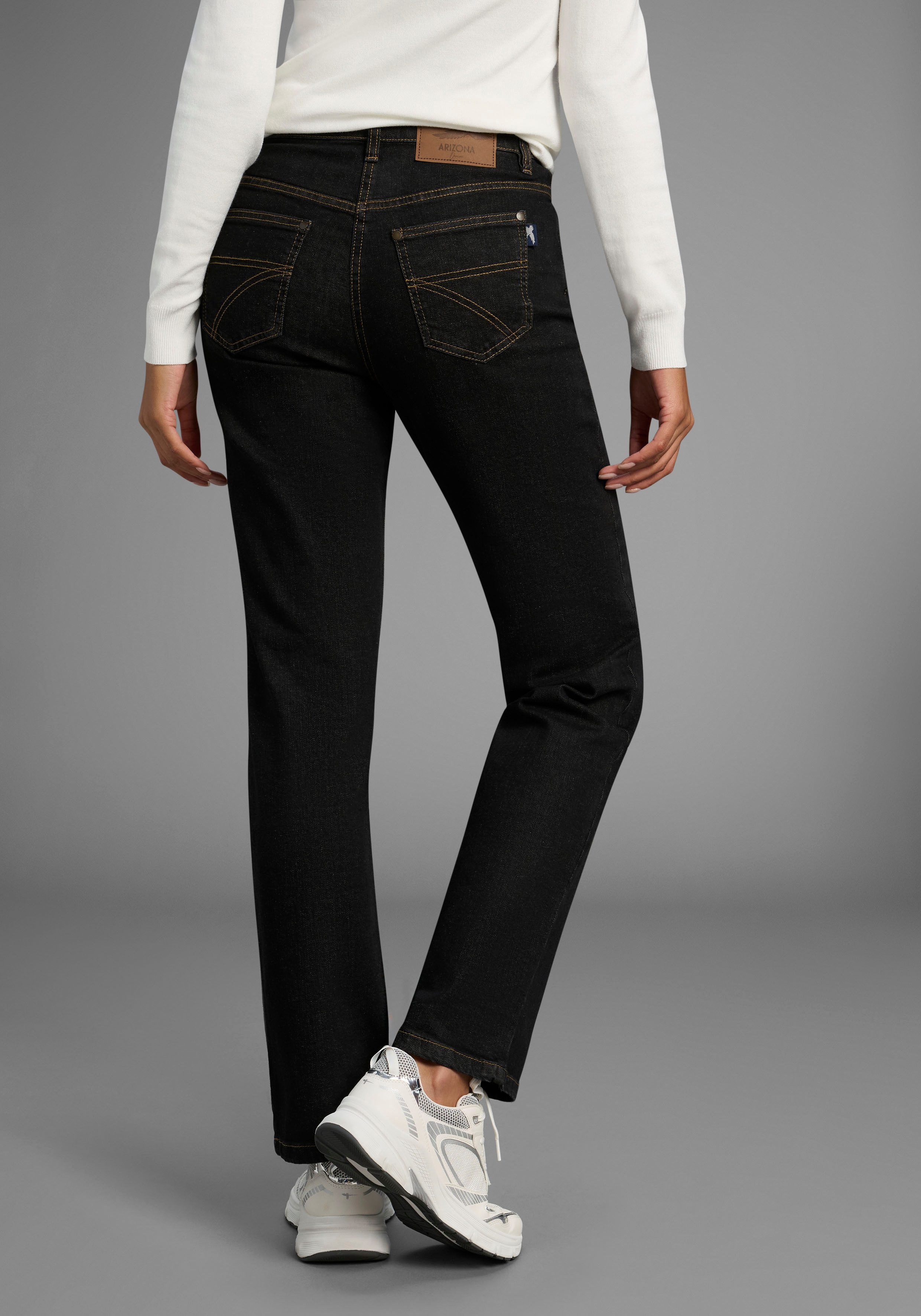 Arizona Gerade Jeans Annett bequeme Passform, 5-Pocket-Style, hohe Taille
