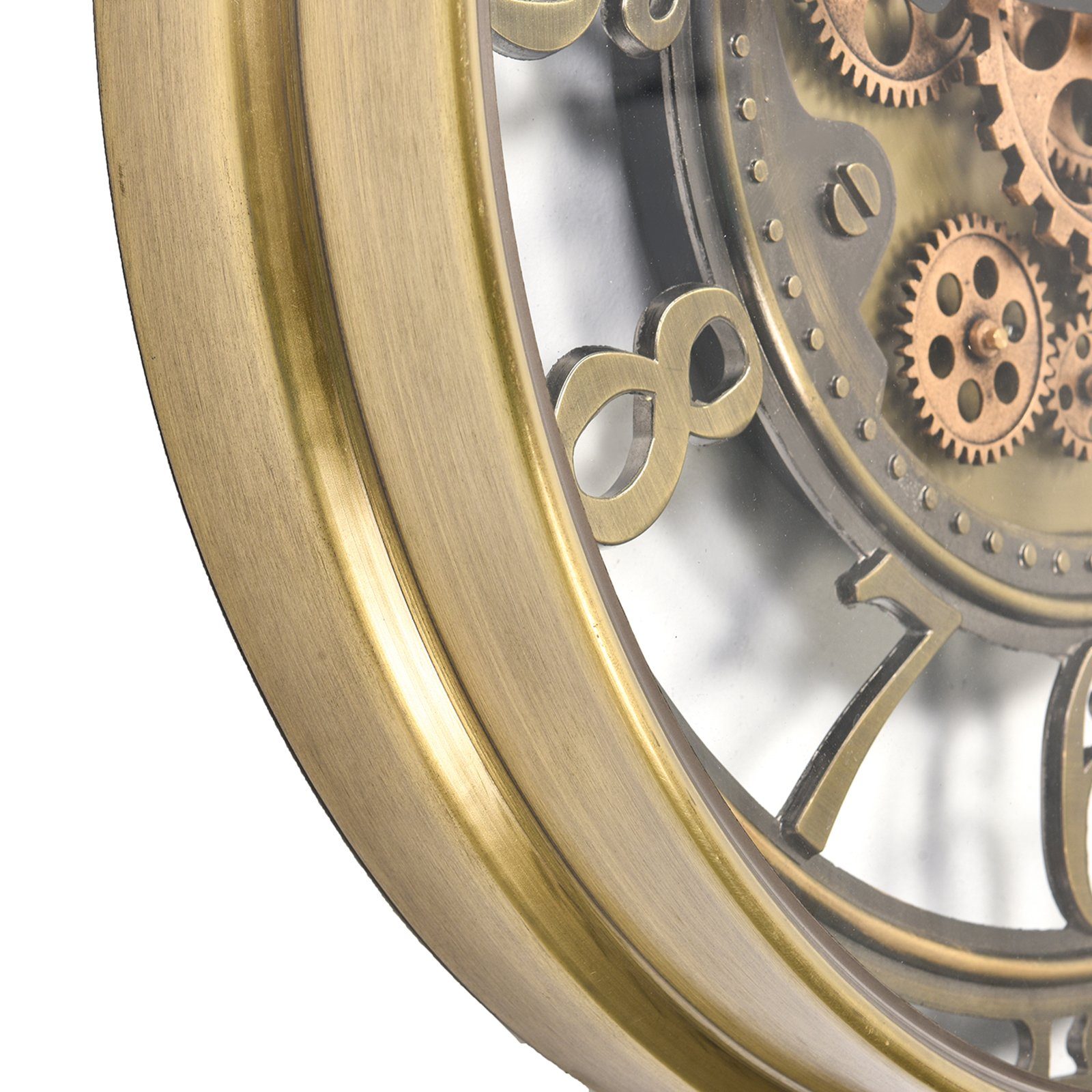 Samilito Uhr Wanduhr Zahnrädern Bewegungsgetriebe mit echtem in Gold