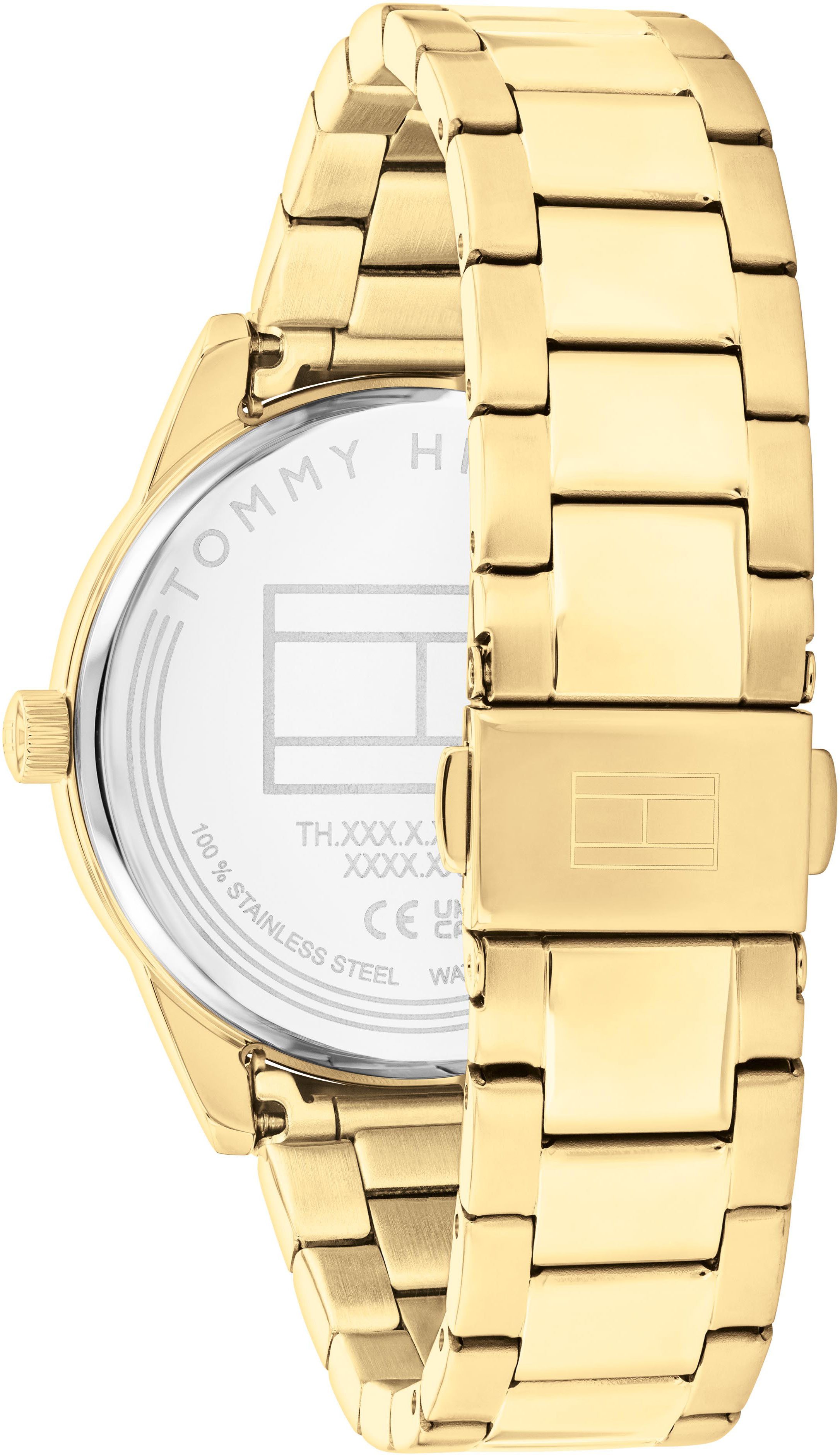 Tommy Hilfiger Multifunktionsuhr CAMILLE 1782746, Quarzuhr, Armbanduhr, Damenuhr, Edelstahlarmband, Datum