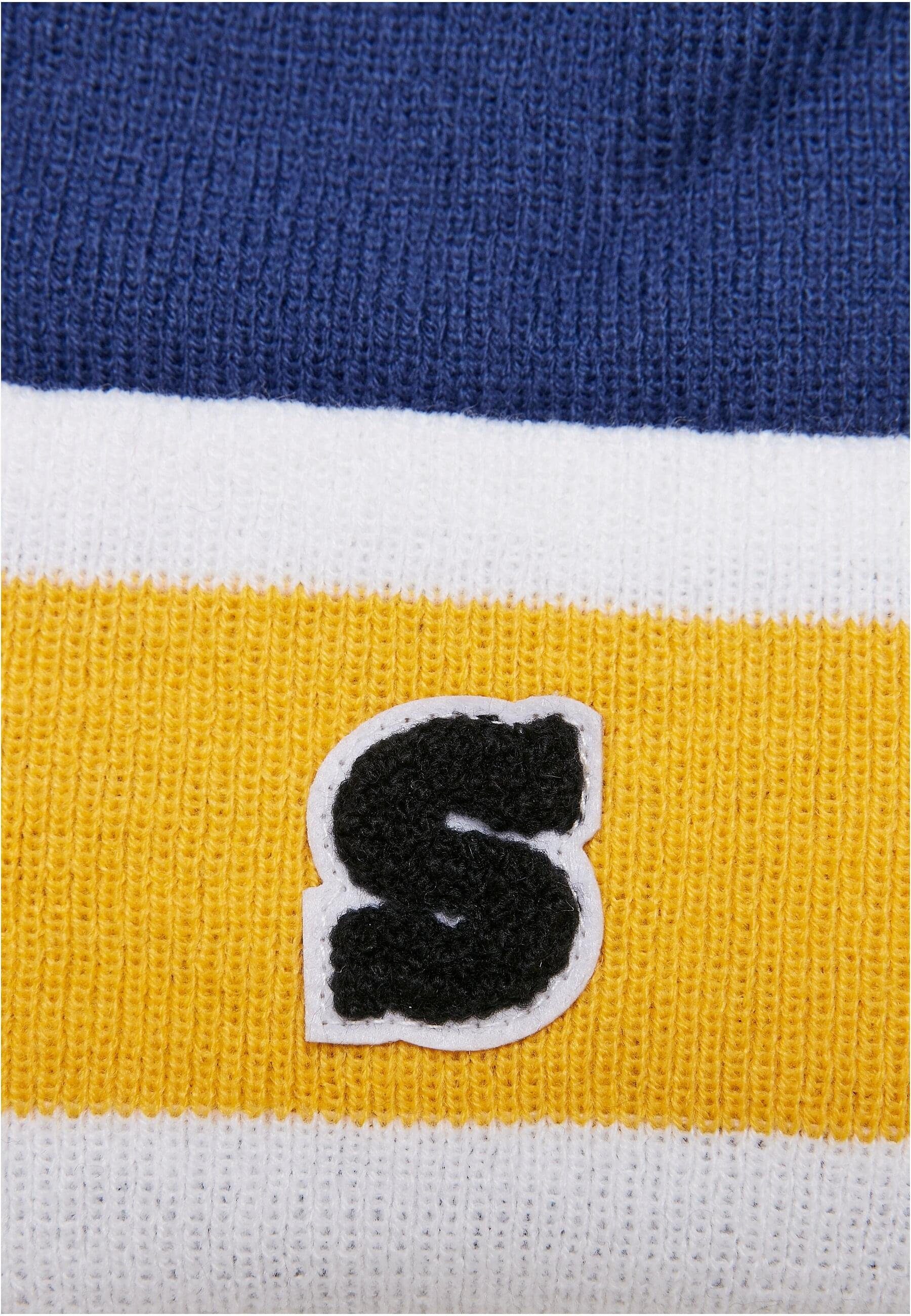 Unisex Beanie URBAN CLASSICS Package spaceblue/californiayellow/white College Beanie Team Scarf and (1-St)