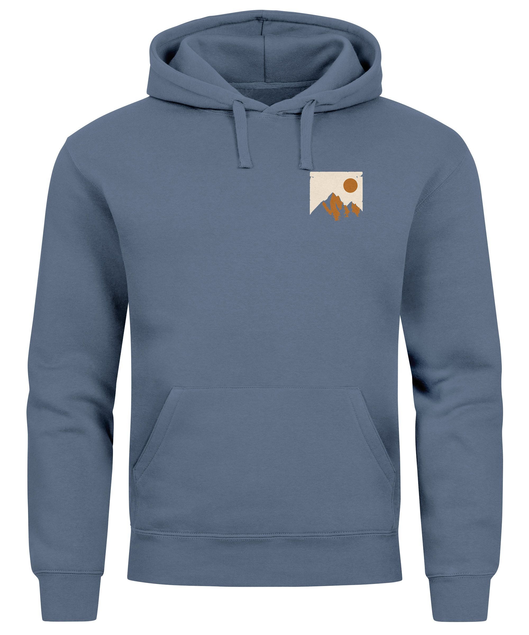 Hoodie Hoodie Herren Outdoor Adventure Kapuzenpulli Brustlogo Natur Berge