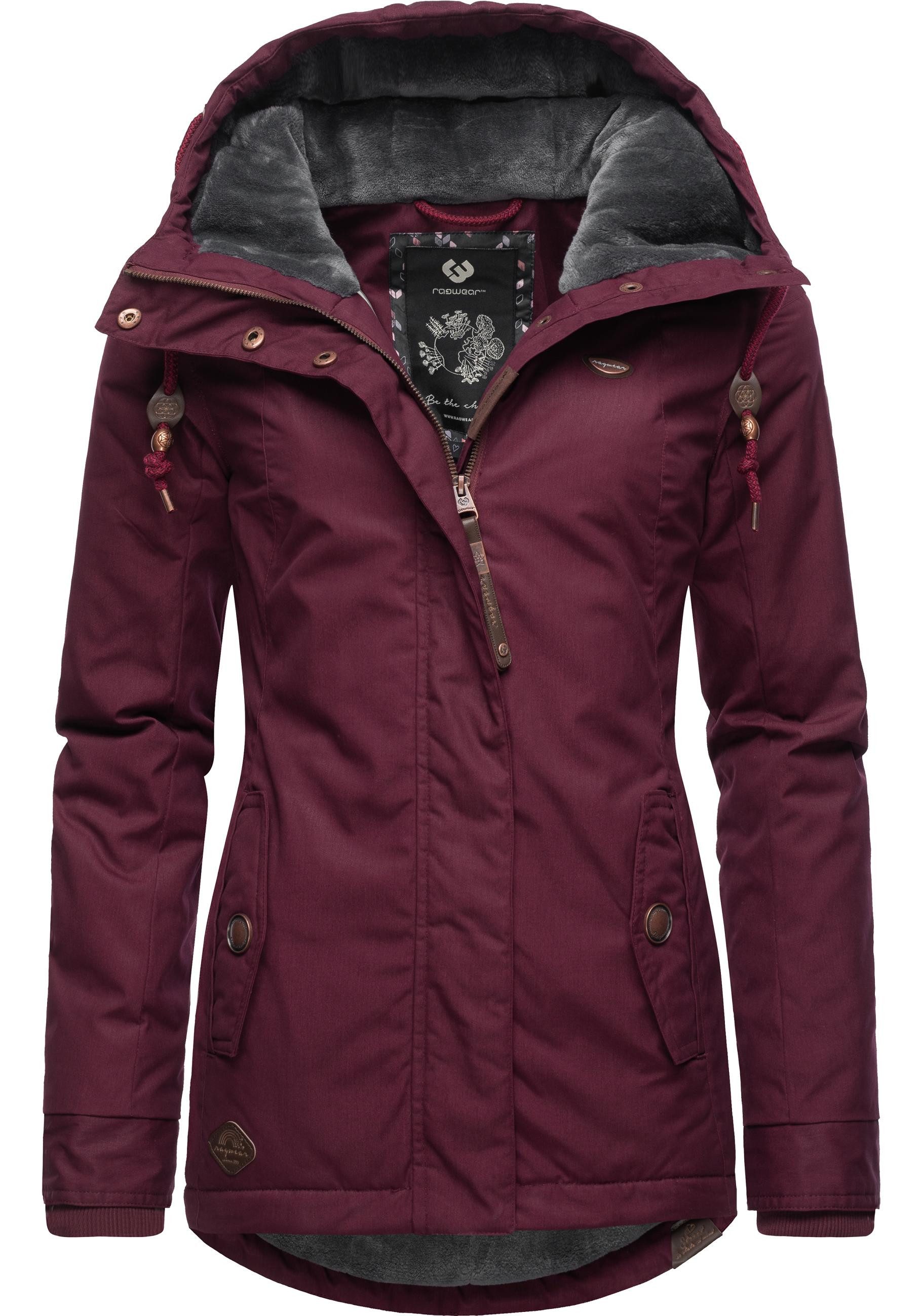 Ragwear Winterjacke Monade Damen Winterparka mit Kapuze und m. Fleece gefüttert – Bild 4 von 5