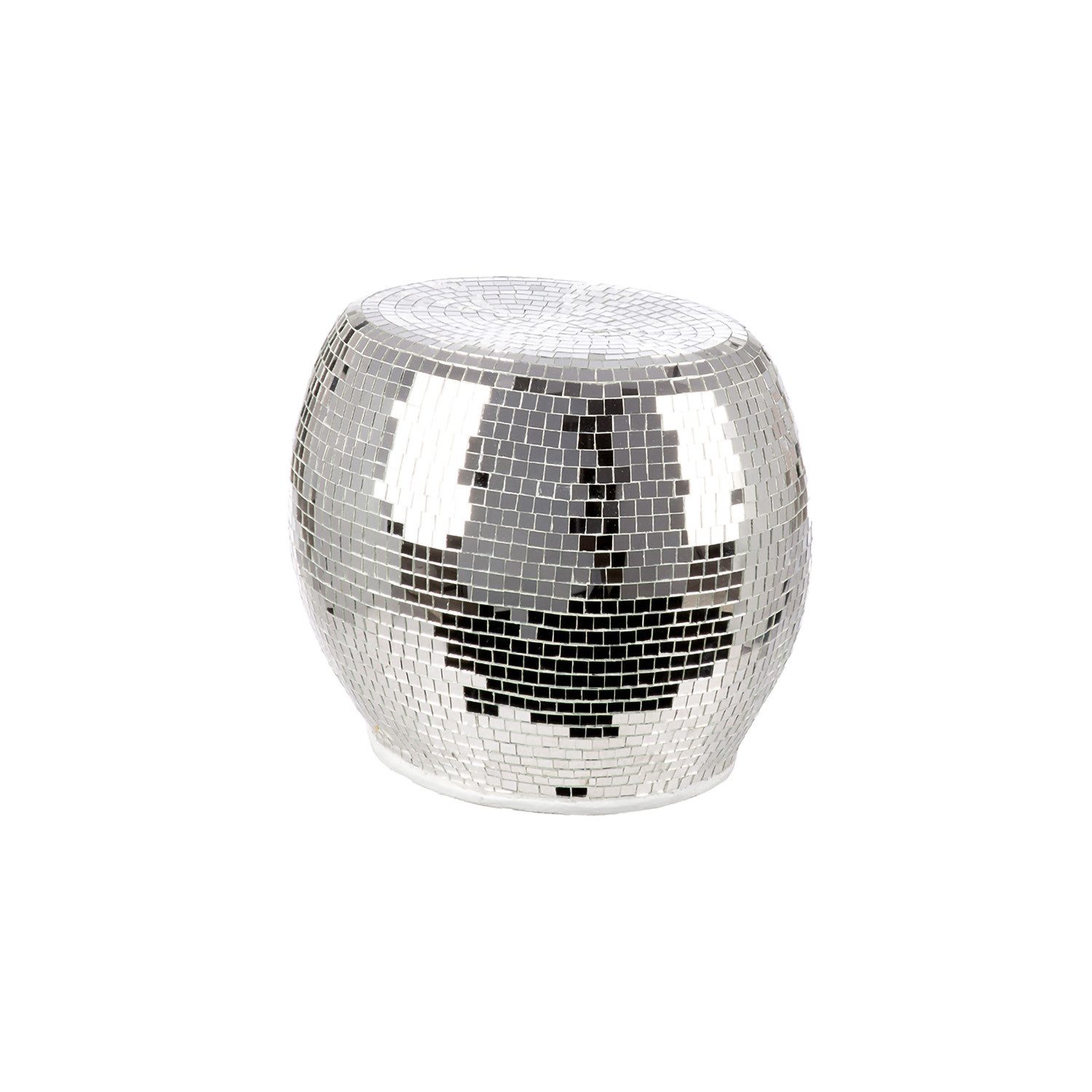 GILDE Beistelltisch DISCO - Beistelltisch in Silber mit Spiegelglas - H. 36cm - Dekoration (1xBeistelltisch, 1 Stück), Tisch - Spiegel - Dekoration - Abstelltisch - Ablage - Hingucker