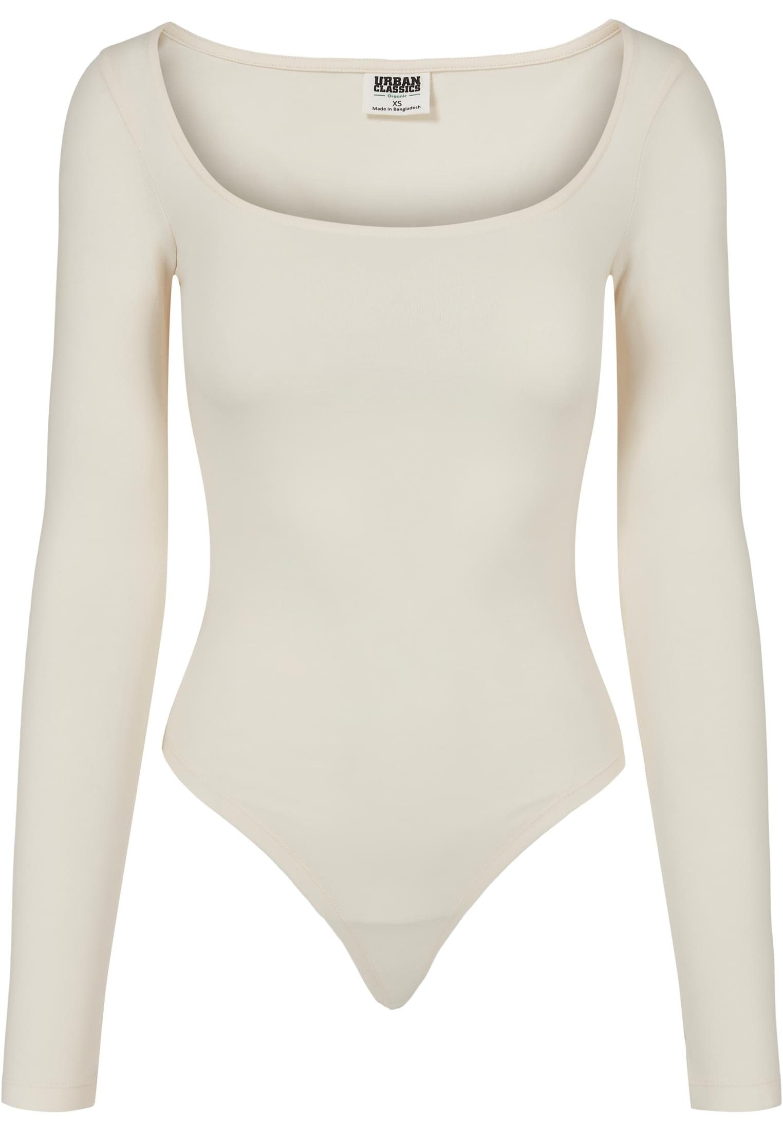 URBAN CLASSICS Langarmshirt Damen Ladies (1-tlg) Organic Body whitesand Longsleeve